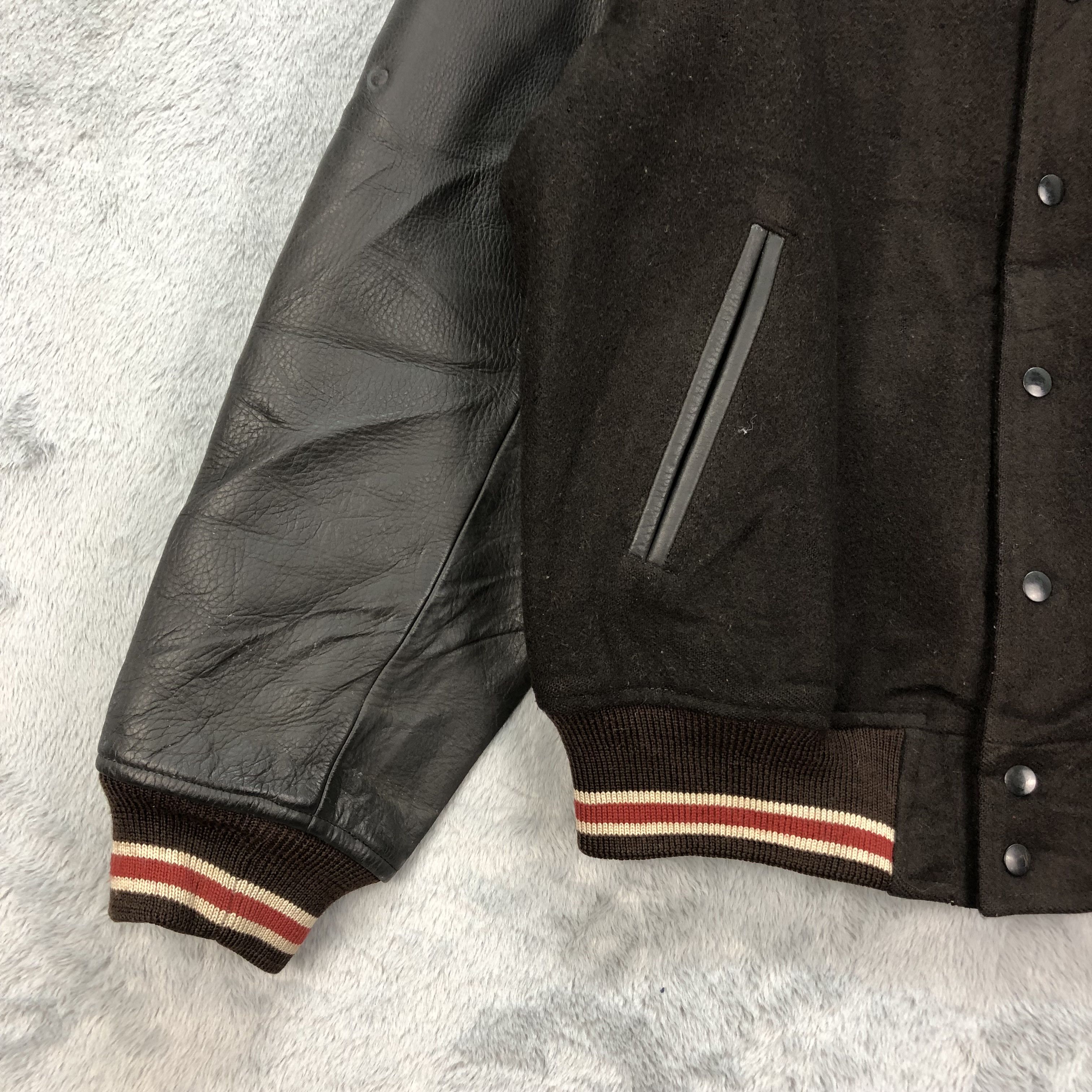 Japanese Brand DUPLEIX SPORTIVE HEROS Wool Leather Varsity Jacket #4909-27 Size US L / EU 52-54 / 3 - 7 Thumbnail