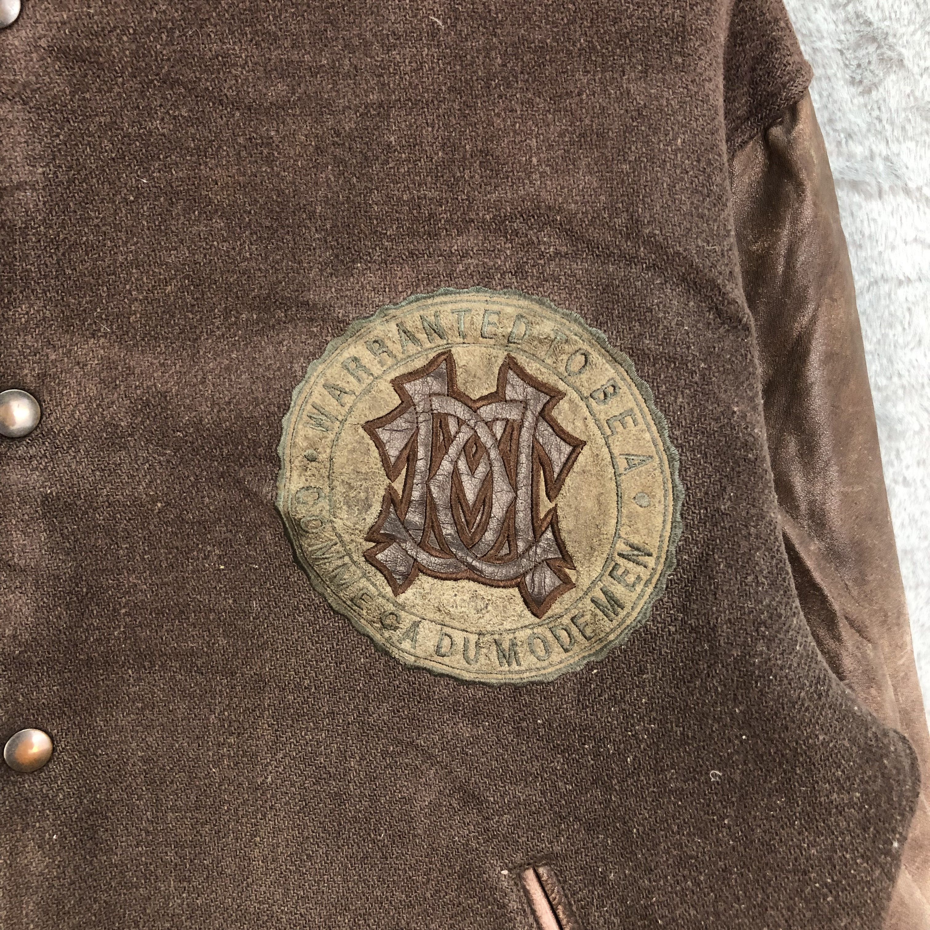 Other COMME CA DU MODE MEN Back Big Logo Varsity Jacket #4848-174 Size US L / EU 52-54 / 3 - 9 Thumbnail