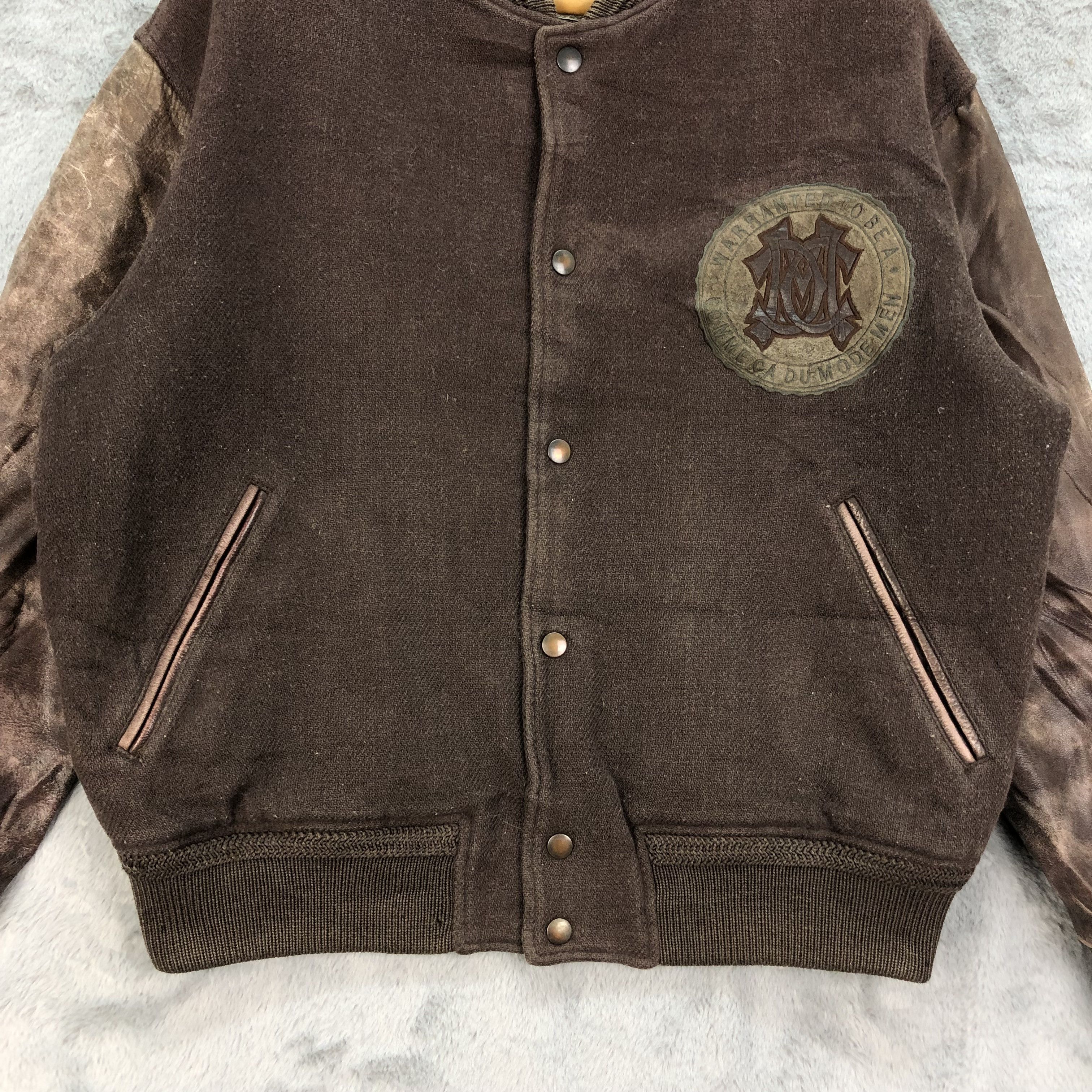 Other COMME CA DU MODE MEN Back Big Logo Varsity Jacket #4848-174 Size US L / EU 52-54 / 3 - 10 Thumbnail
