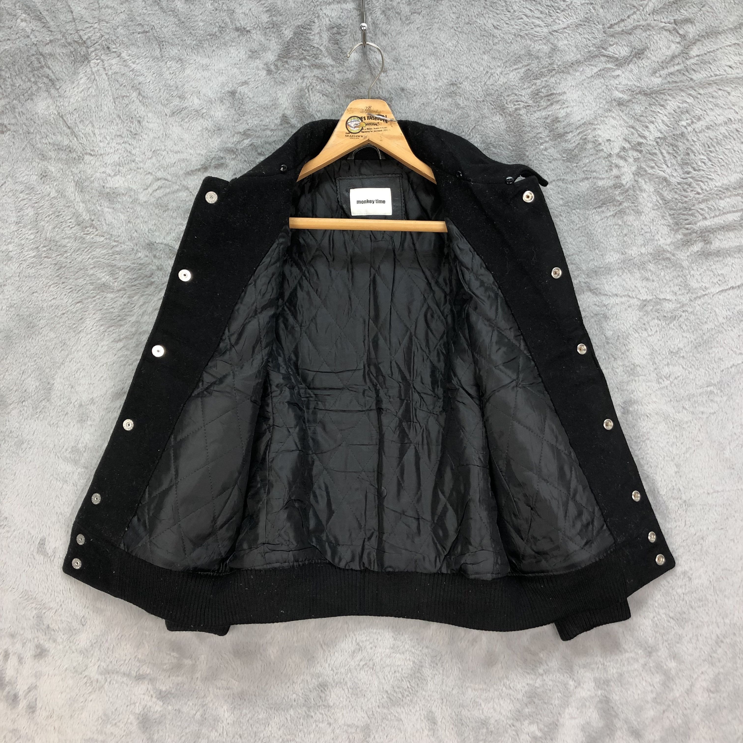 Japanese Brand Monkey Time Wool Collared Varsity Jacket #4887-31 Size US S / EU 44-46 / 1 - 6 Thumbnail