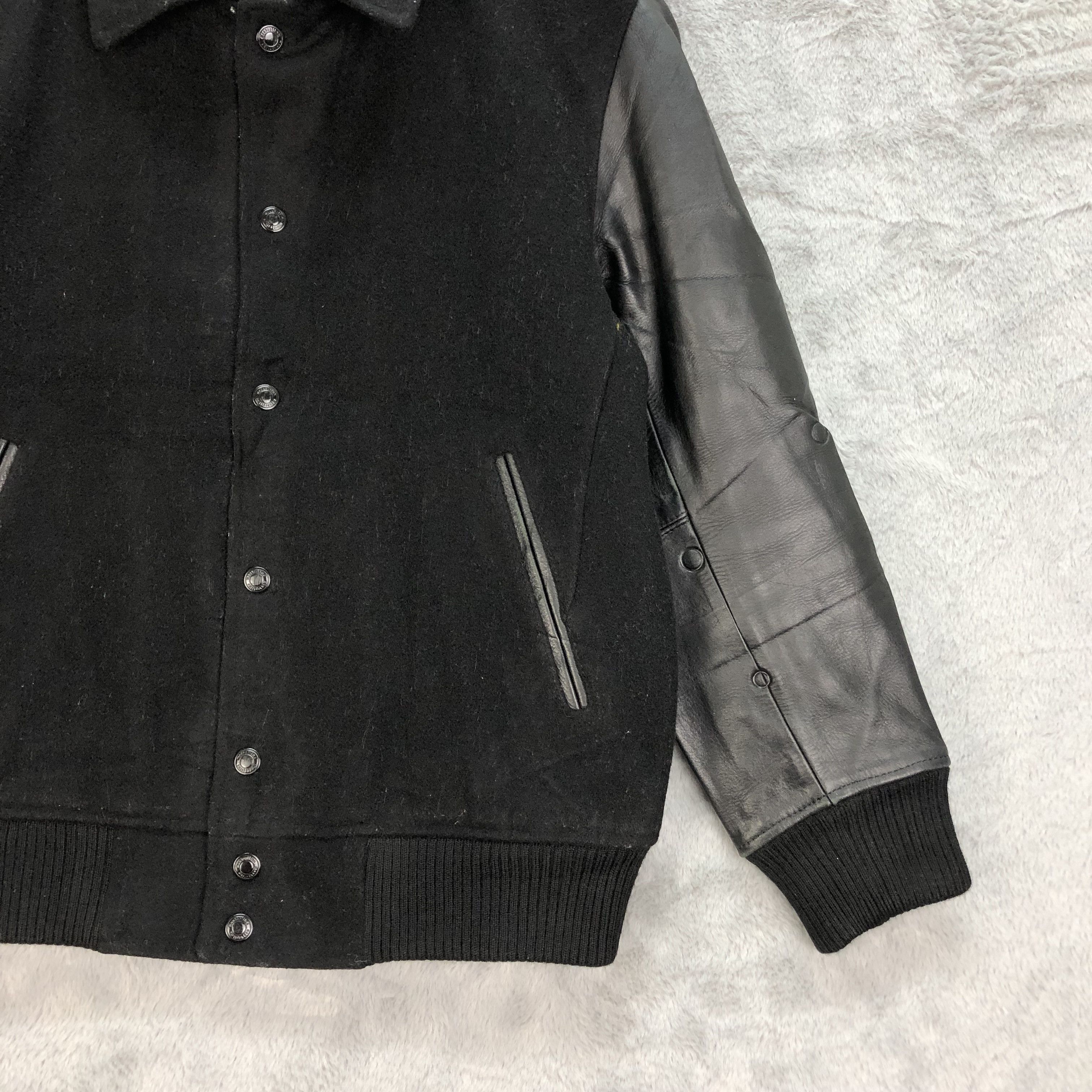 Japanese Brand Monkey Time Wool Collared Varsity Jacket #4887-31 Size US S / EU 44-46 / 1 - 5 Thumbnail