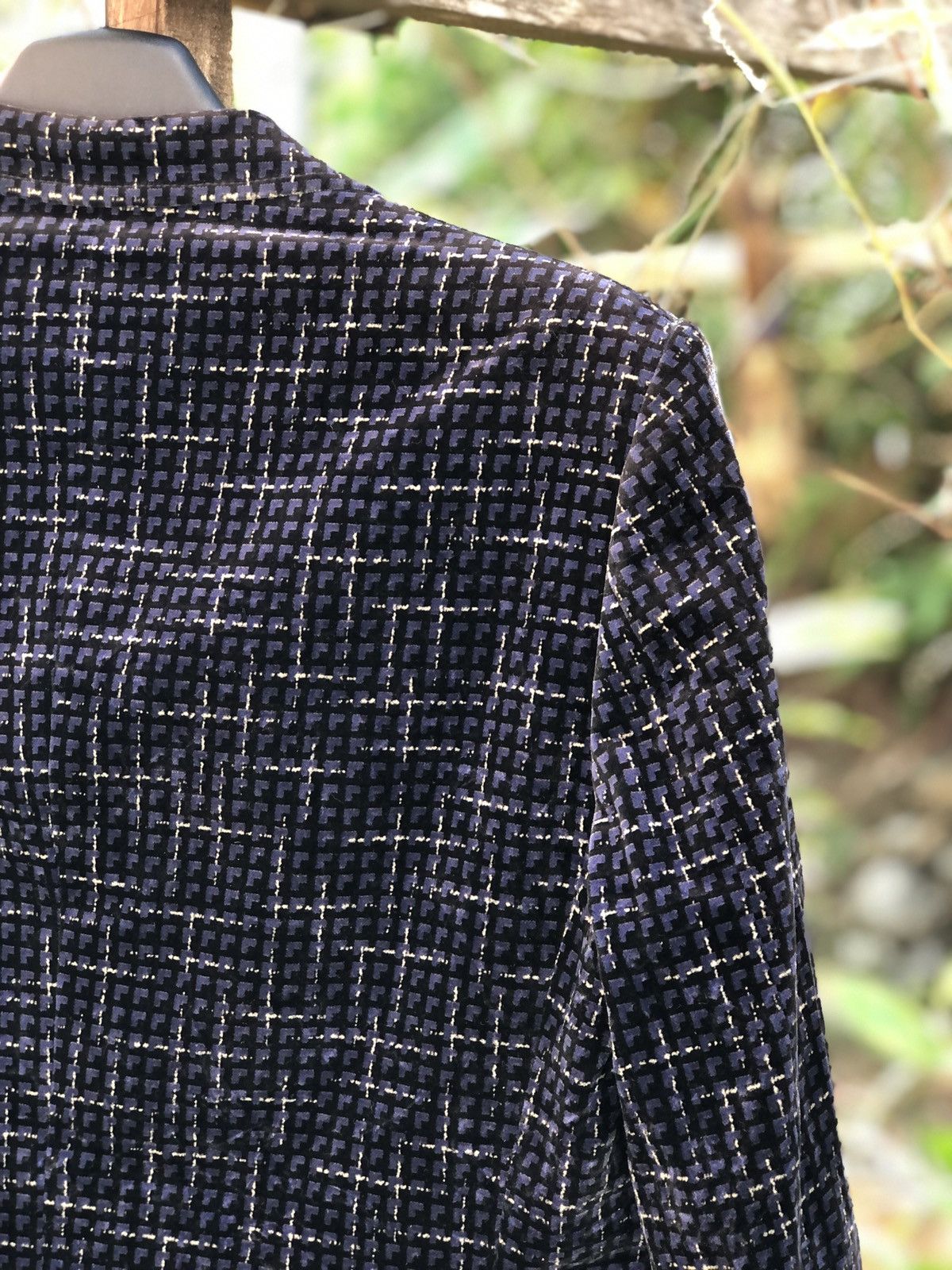 Japanese Brand Vintage 90's Blazer Velvet by Junket Gold Size US S / EU 44-46 / 1 - 6 Thumbnail