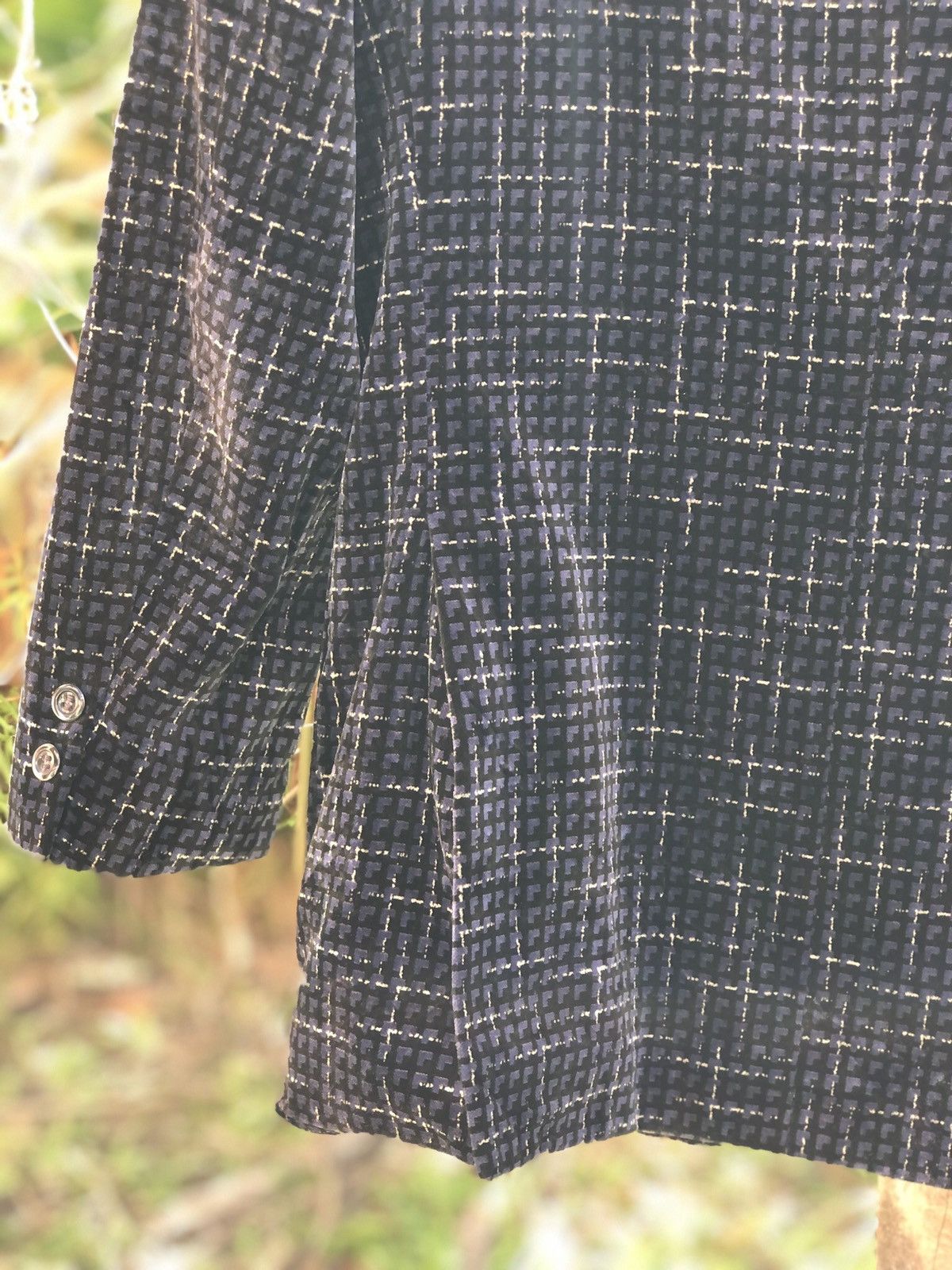 Japanese Brand Vintage 90's Blazer Velvet by Junket Gold Size US S / EU 44-46 / 1 - 7 Thumbnail