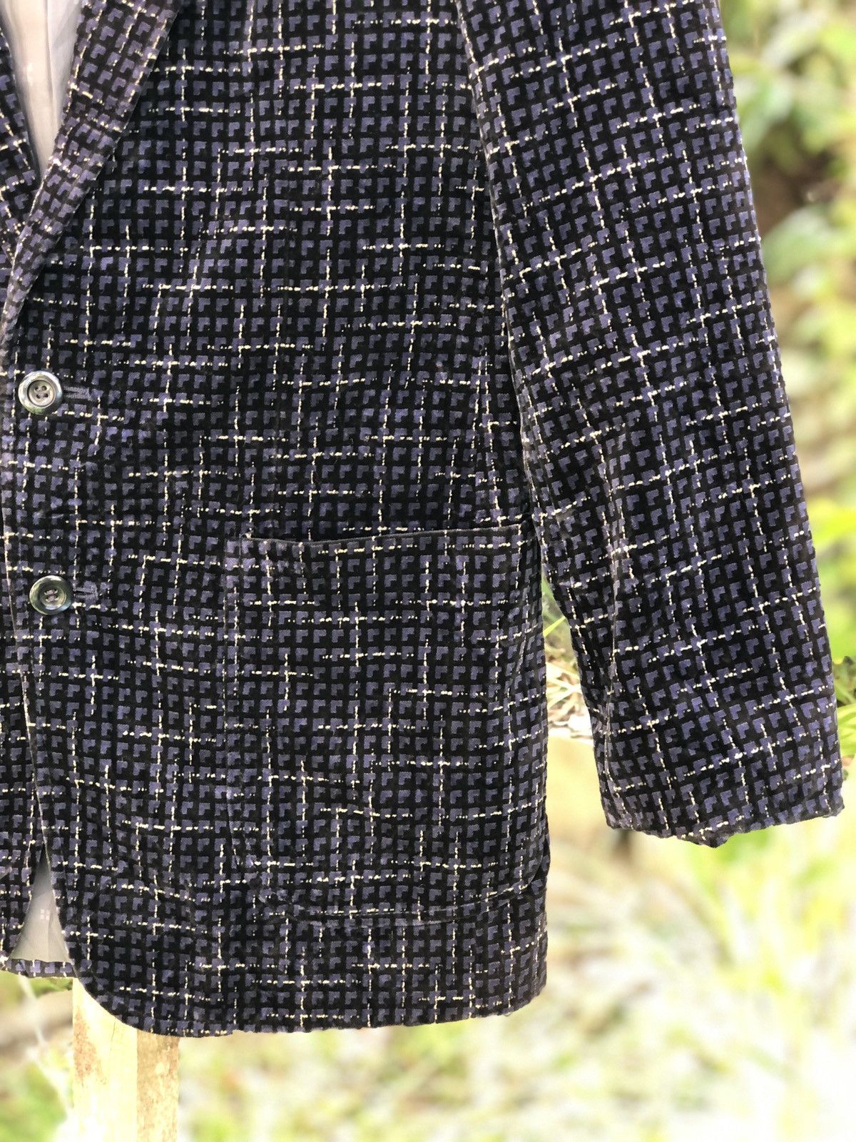 Japanese Brand Vintage 90's Blazer Velvet by Junket Gold Size US S / EU 44-46 / 1 - 3 Thumbnail