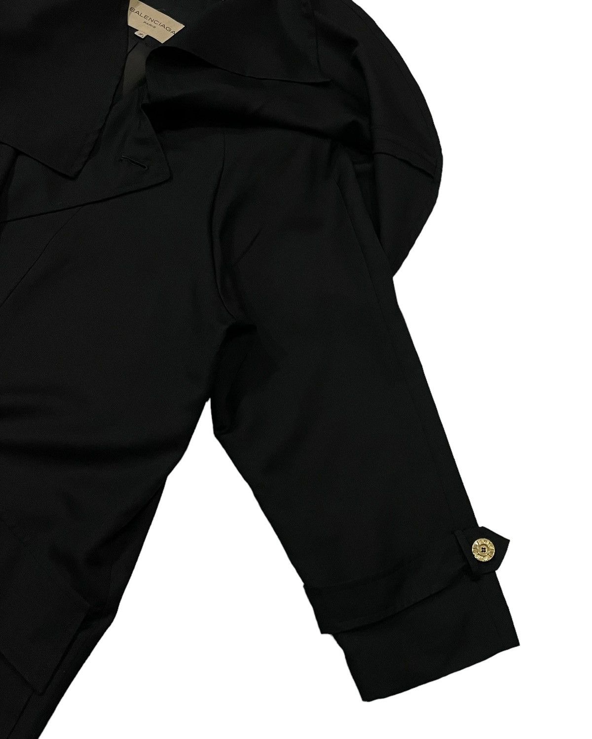 Balenciaga Balenciaga Paris Silk Gold Buttons Bat Wings Jacket Size L / US 10 / IT 46 - 8 Thumbnail