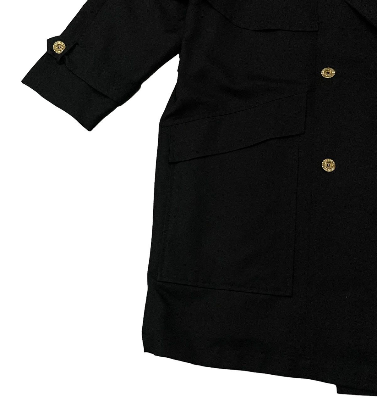 Balenciaga Balenciaga Paris Silk Gold Buttons Bat Wings Jacket Size L / US 10 / IT 46 - 4 Thumbnail
