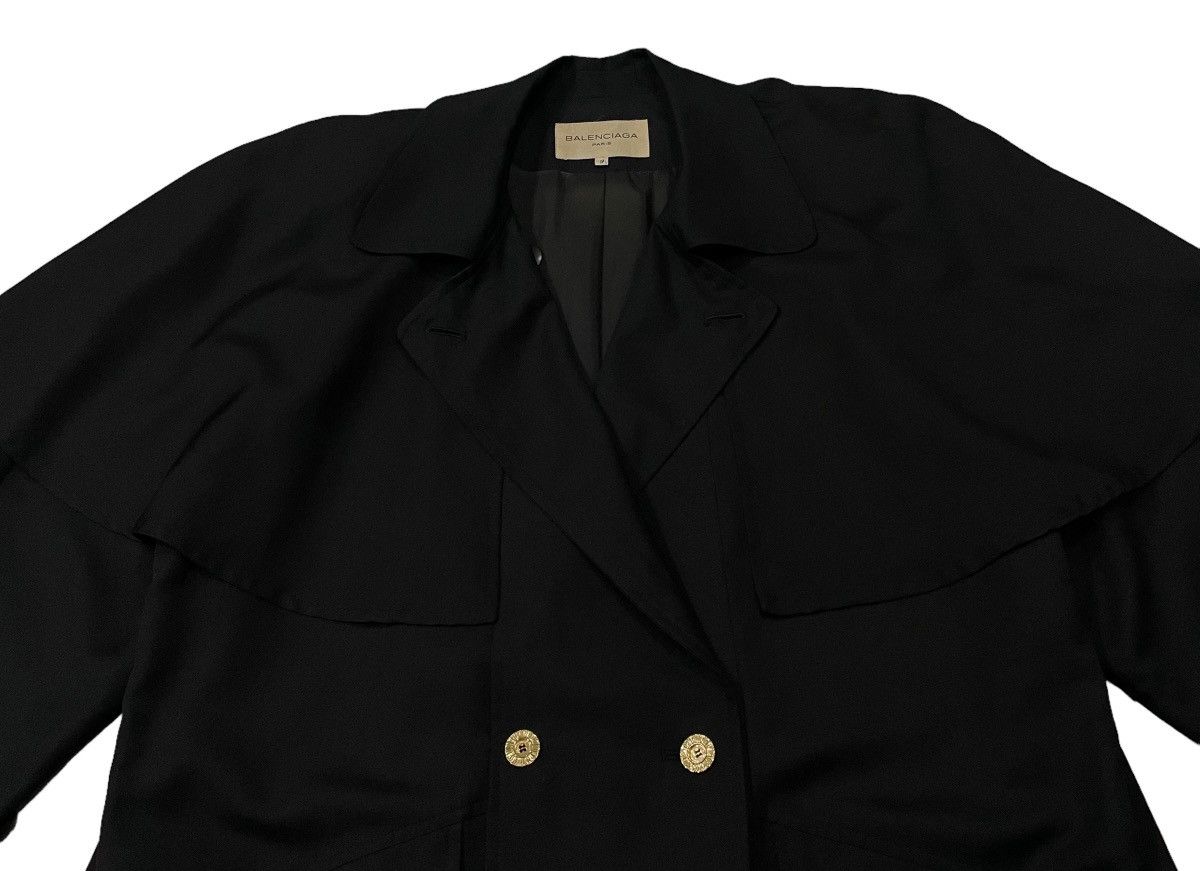 Balenciaga Balenciaga Paris Silk Gold Buttons Bat Wings Jacket Size L / US 10 / IT 46 - 6 Thumbnail