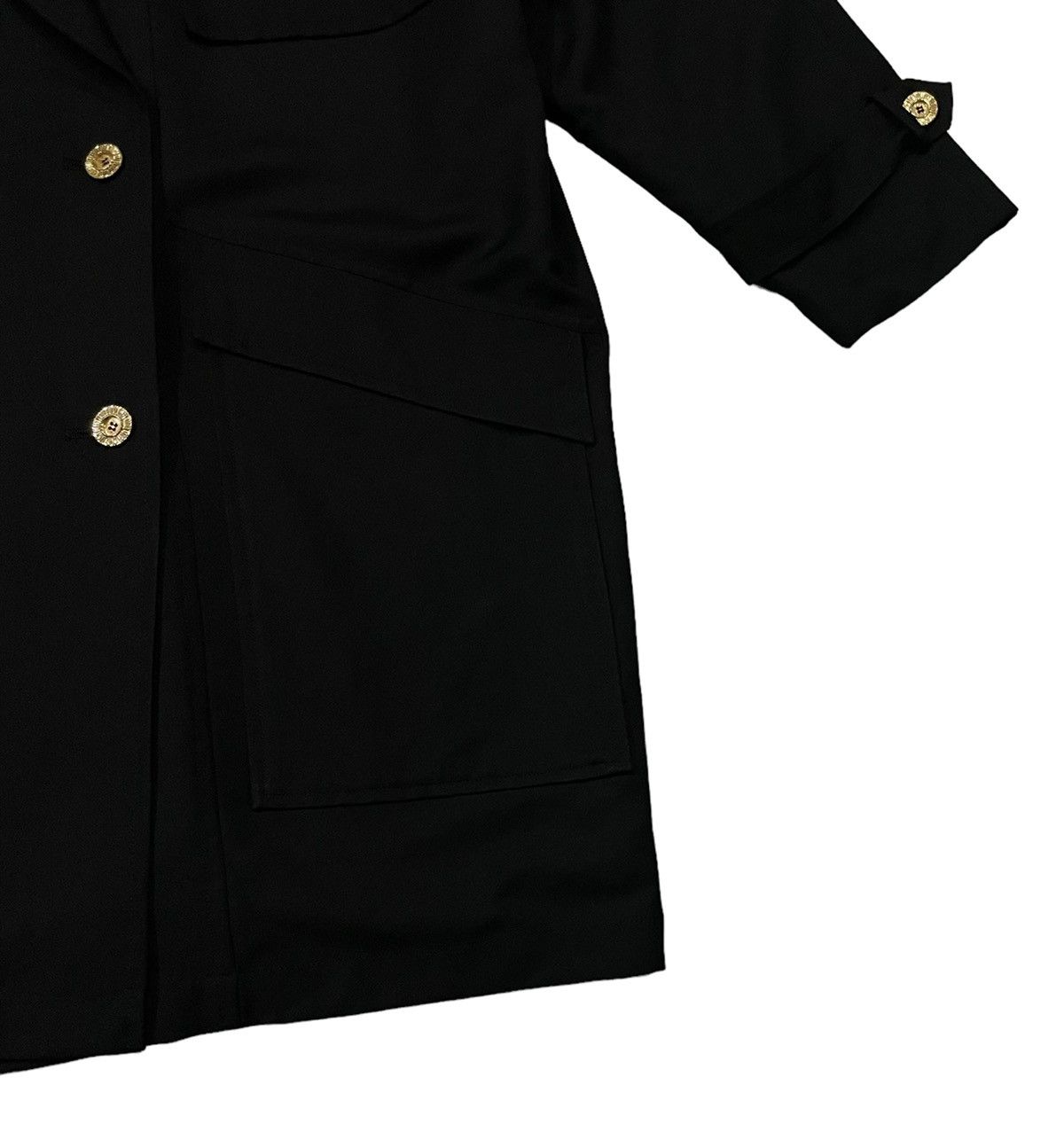 Balenciaga Balenciaga Paris Silk Gold Buttons Bat Wings Jacket Size L / US 10 / IT 46 - 3 Thumbnail