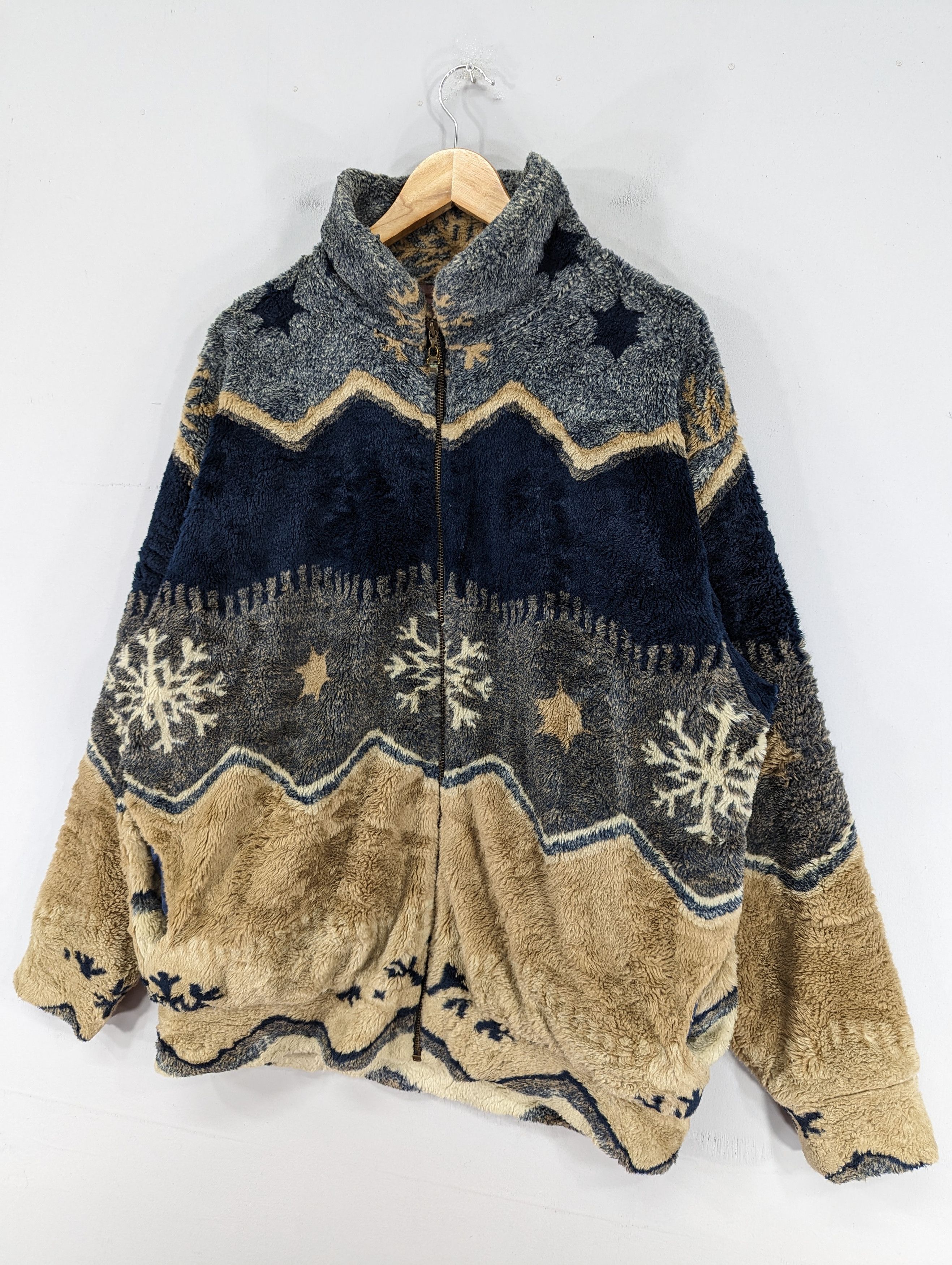 Japanese Brand 🔥RARE🔥Vintage Greatmates Fleece Deep Pile Native Jacket Size US XL / EU 56 / 4 - 3 Thumbnail