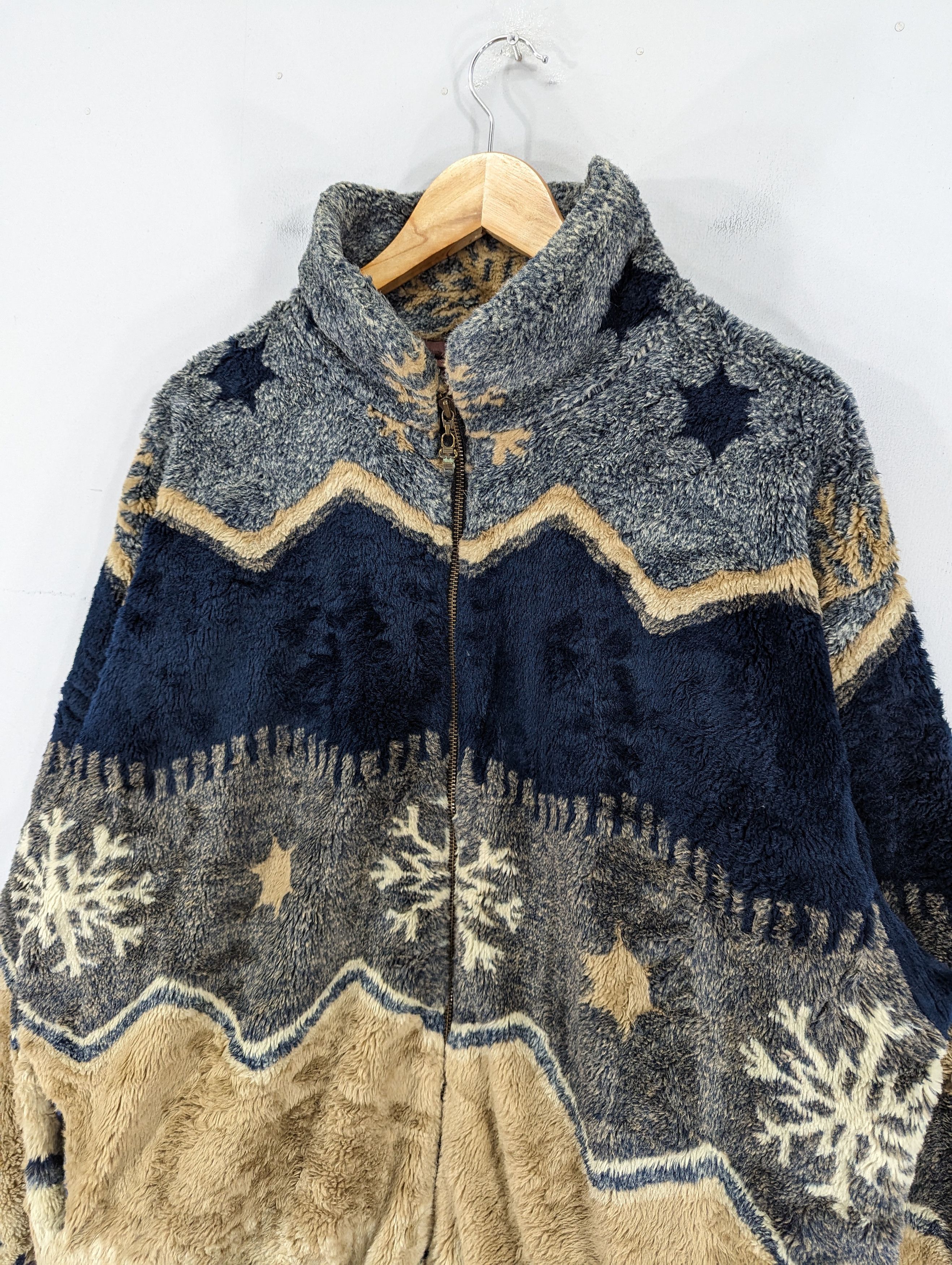 Japanese Brand 🔥RARE🔥Vintage Greatmates Fleece Deep Pile Native Jacket Size US XL / EU 56 / 4 - 4 Thumbnail