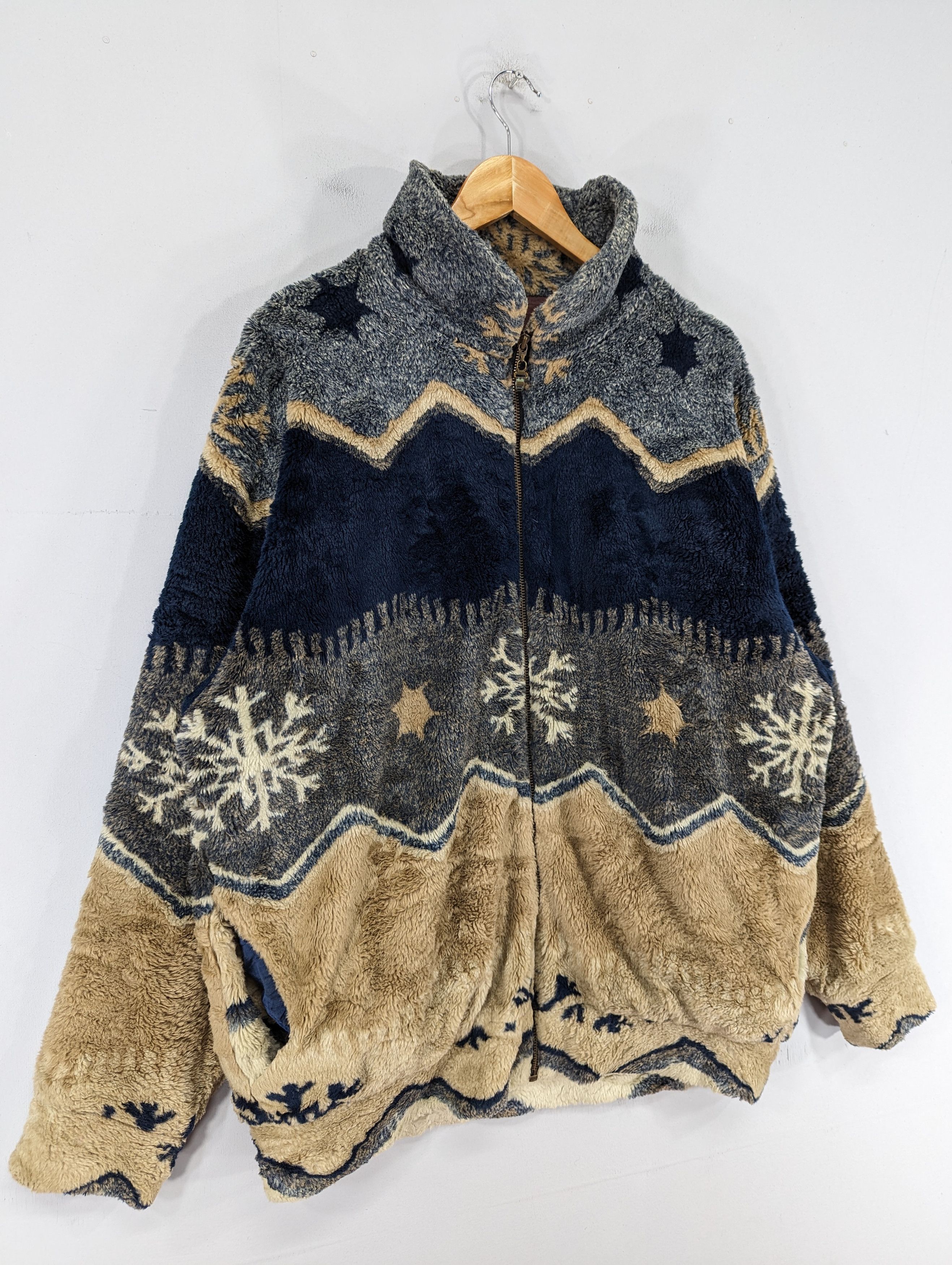 Japanese Brand 🔥RARE🔥Vintage Greatmates Fleece Deep Pile Native Jacket Size US XL / EU 56 / 4 - 2 Thumbnail