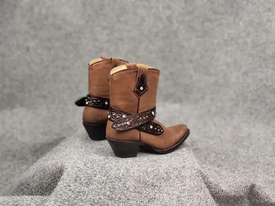 Stars & Stripes Stars & Stripes Western cowboy Leather Brown Ankle W's Boots Size US 7 / IT 37 - 4 Thumbnail