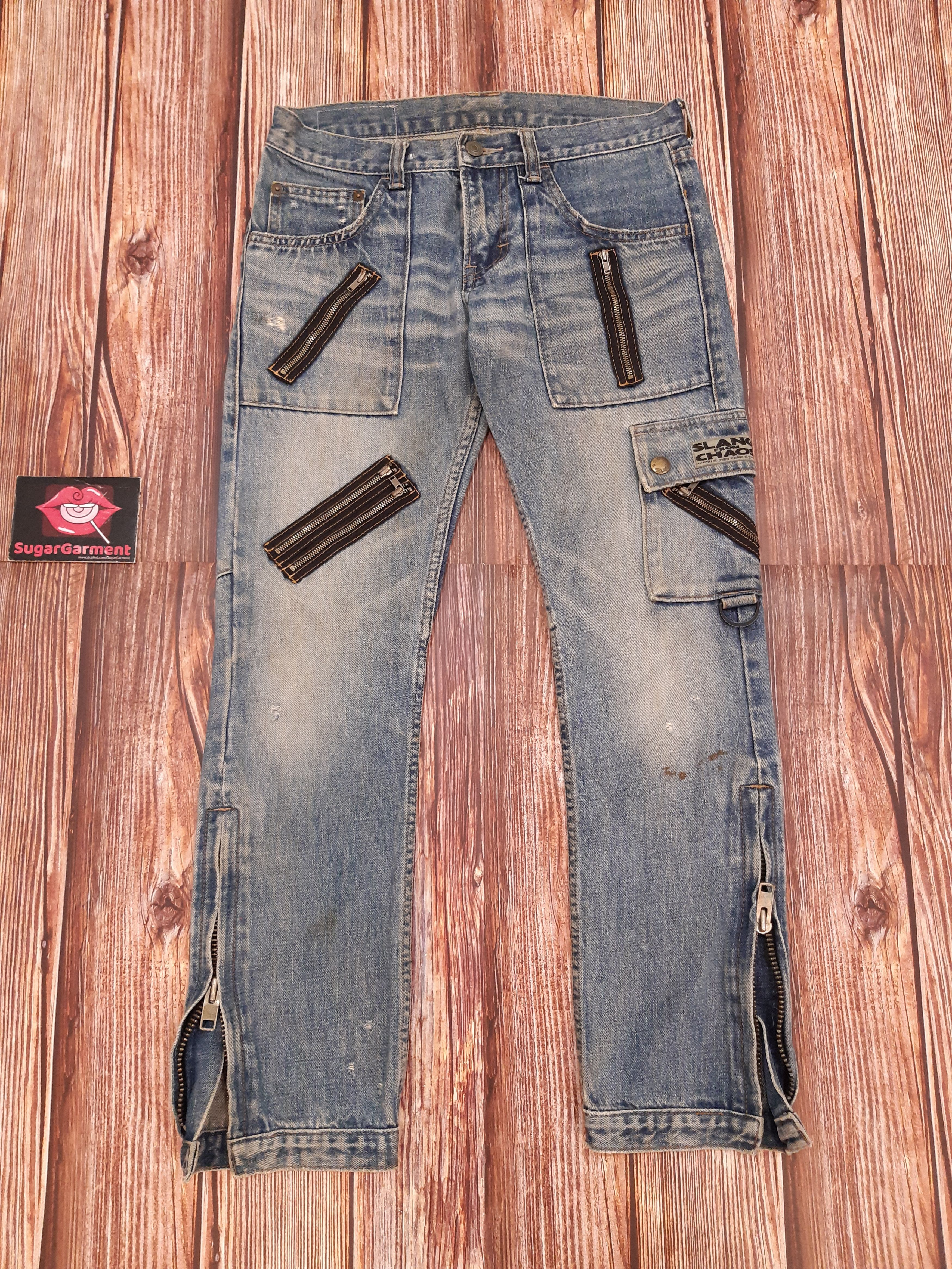 Japanese Brand × Vintage Japanese Jeans Distressed Multi Pocket Zipper RNA Size US 29 - 11 Thumbnail