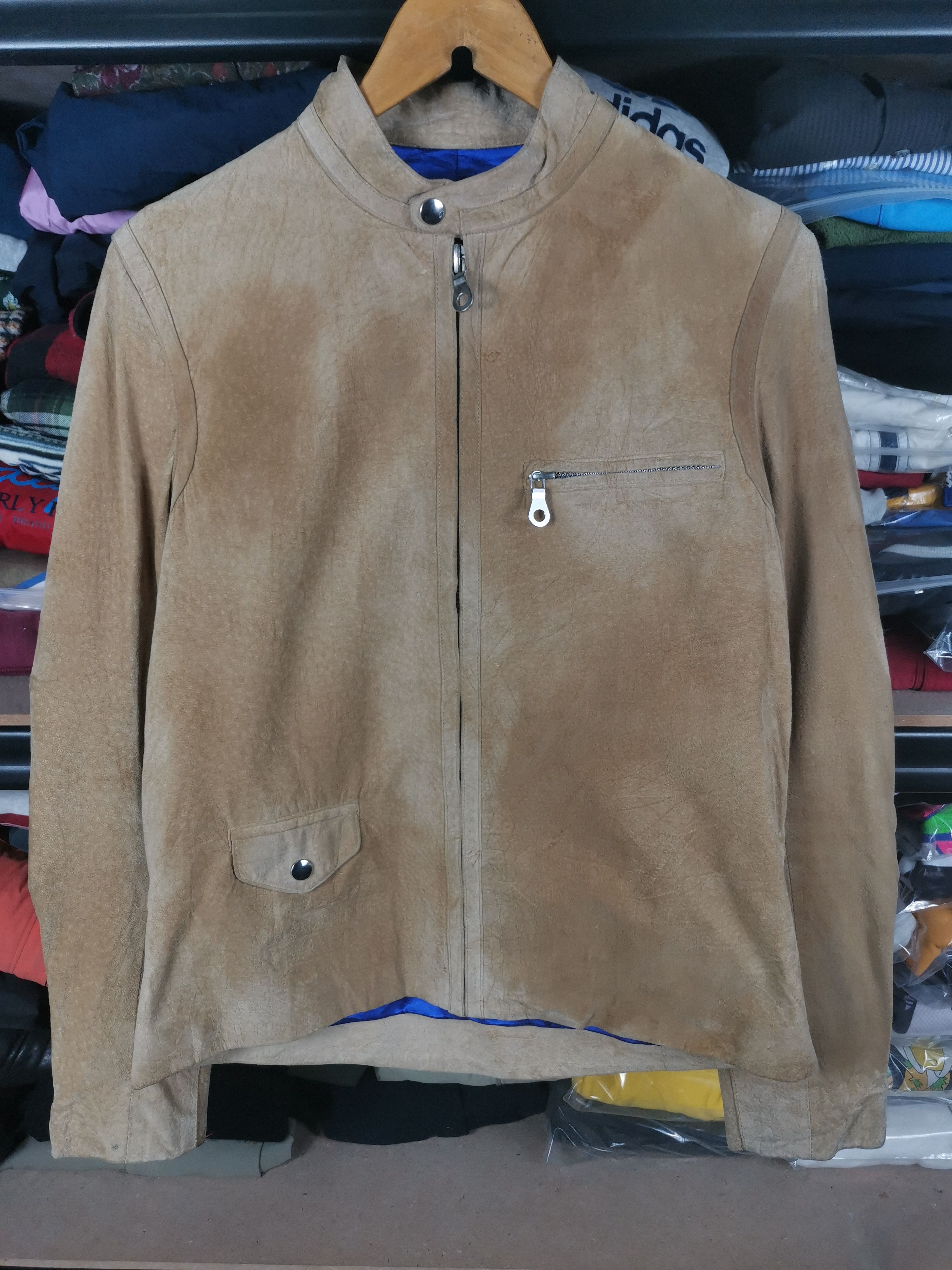 Japanese Brand Vintage Japanese Brand Mistake Motorcycle Style Jacket Size US S / EU 44-46 / 1 - 1 Thumbnail