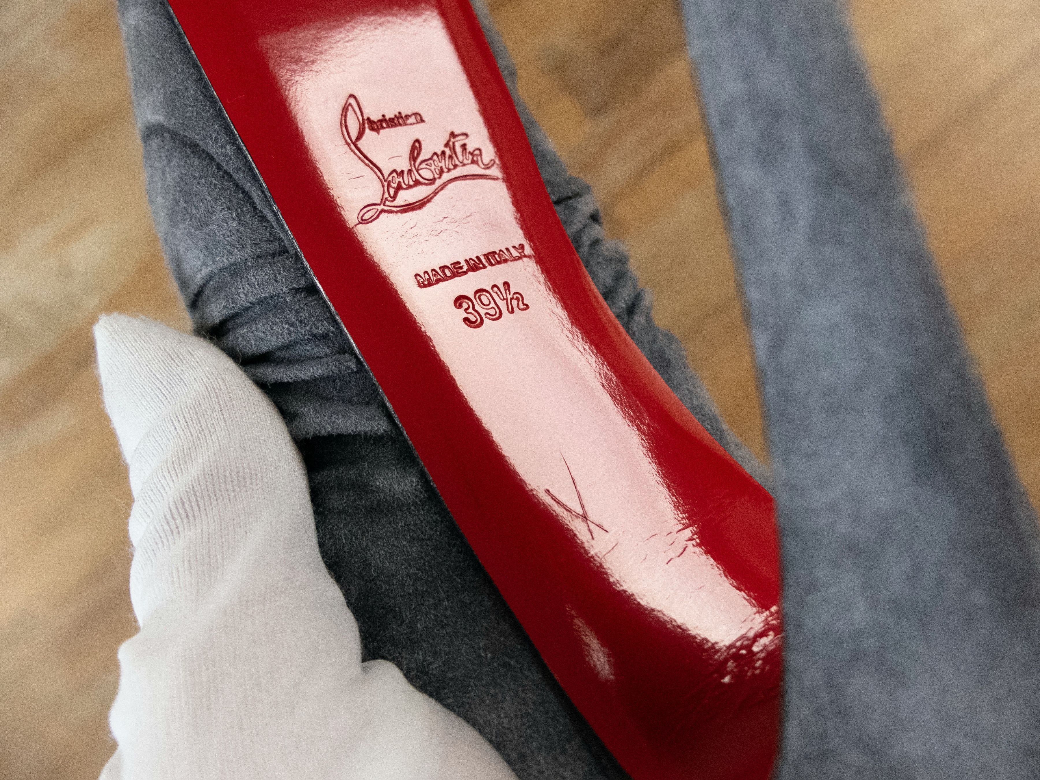 Christian Louboutin $945 CHRISTIAN LOUBOUTIN Drapadita gray suede platform pumps Size US 9.5 / IT 39.5 - 8 Thumbnail