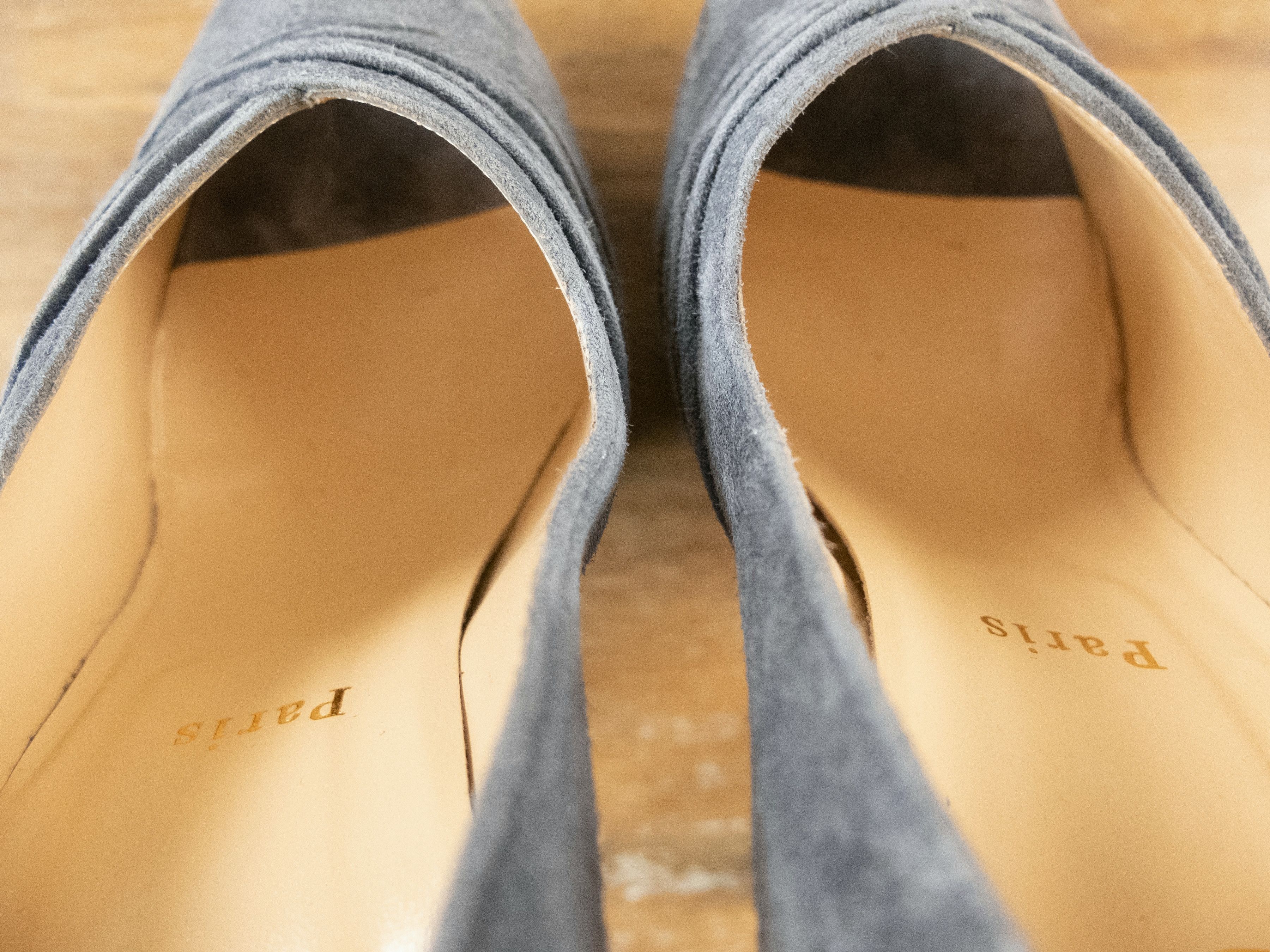 Christian Louboutin $945 CHRISTIAN LOUBOUTIN Drapadita gray suede platform pumps Size US 9.5 / IT 39.5 - 4 Thumbnail