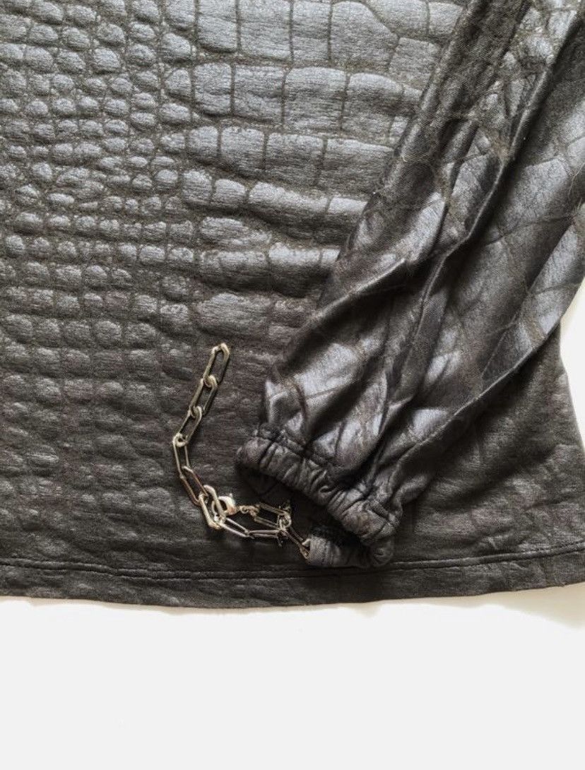 Jean Paul Gaultier × Just Cavalli × Roberto Cavalli Roberto Cavalli snakeskin crocodile print chain blouse Size M / US 6-8 / IT 42-44 - 4 Thumbnail