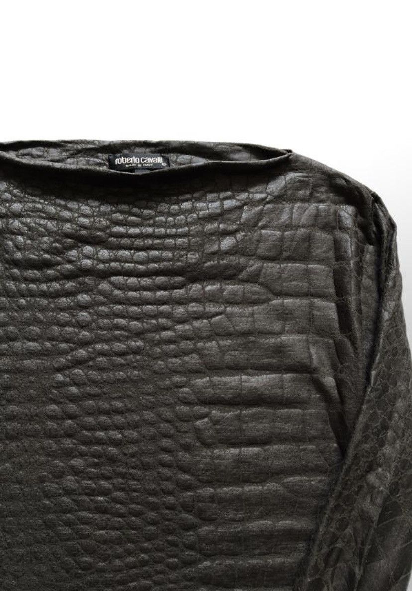 Jean Paul Gaultier × Just Cavalli × Roberto Cavalli Roberto Cavalli snakeskin crocodile print chain blouse Size M / US 6-8 / IT 42-44 - 2 Thumbnail