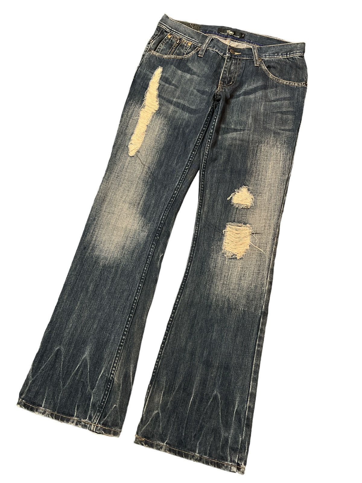 Japanese Brand × Vintage FLARED💥JAPANESE BRAND MIDAS RIPPED DENIM PANT Size US 31 - 5 Thumbnail