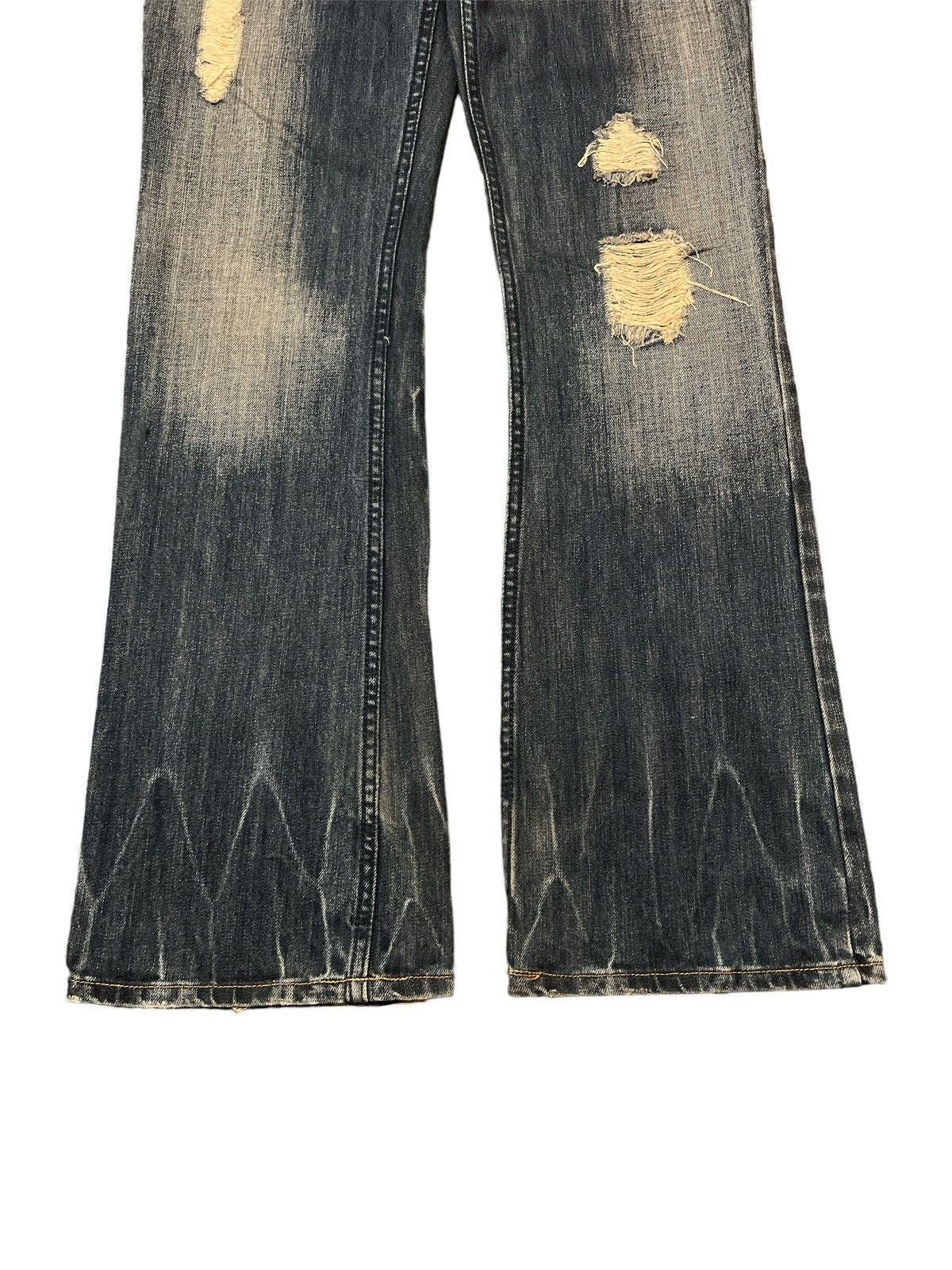 Japanese Brand × Vintage FLARED💥JAPANESE BRAND MIDAS RIPPED DENIM PANT Size US 31 - 4 Thumbnail