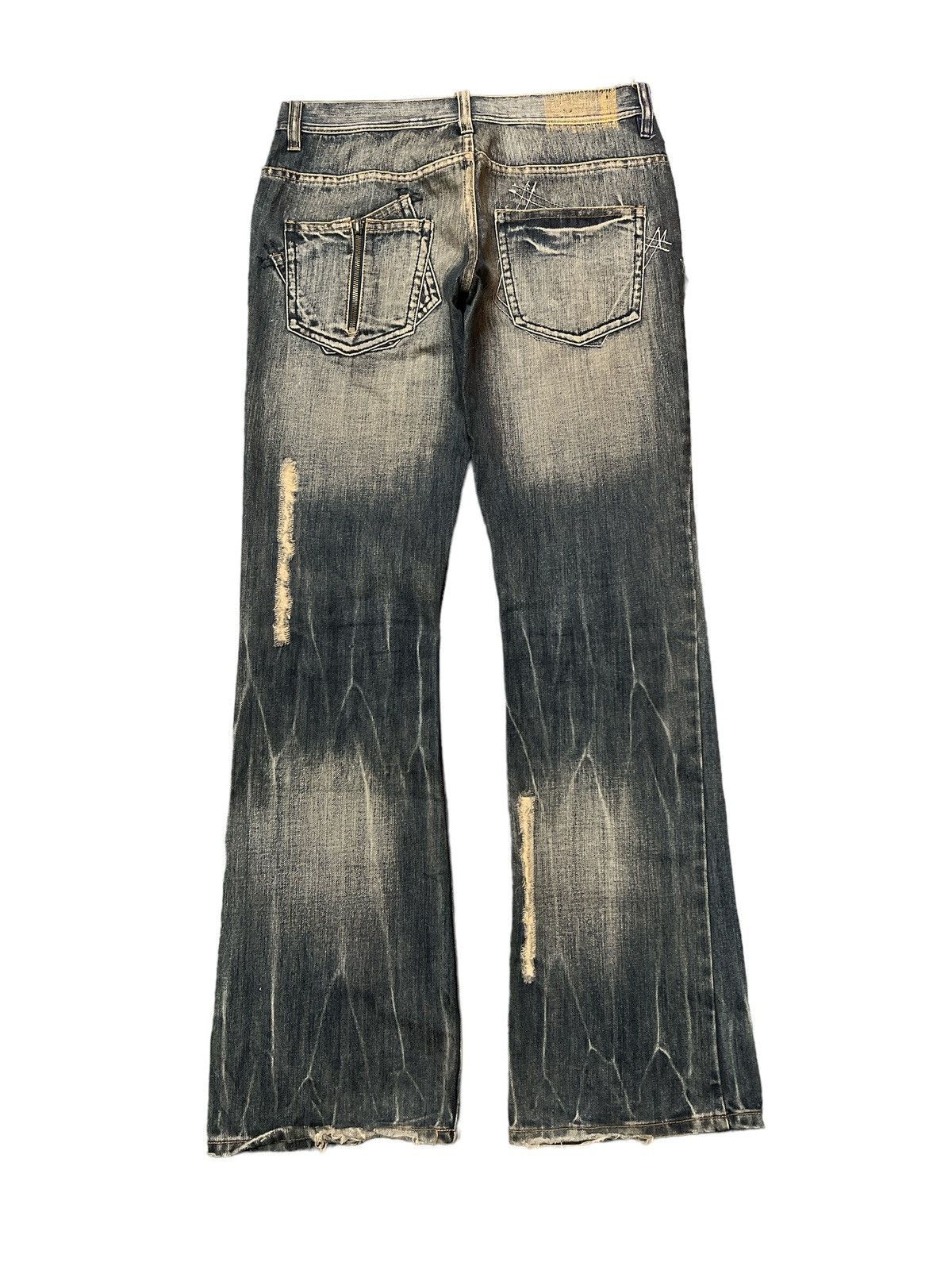 Japanese Brand × Vintage FLARED💥JAPANESE BRAND MIDAS RIPPED DENIM PANT Size US 31 - 6 Thumbnail