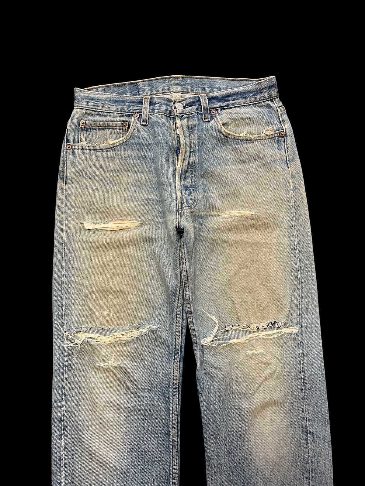 Japanese Brand × Levi's THRASHED VINTAGE LEVIS 501 RIPPED KURT KOBAIN Size US 30 / EU 46 - 3 Thumbnail
