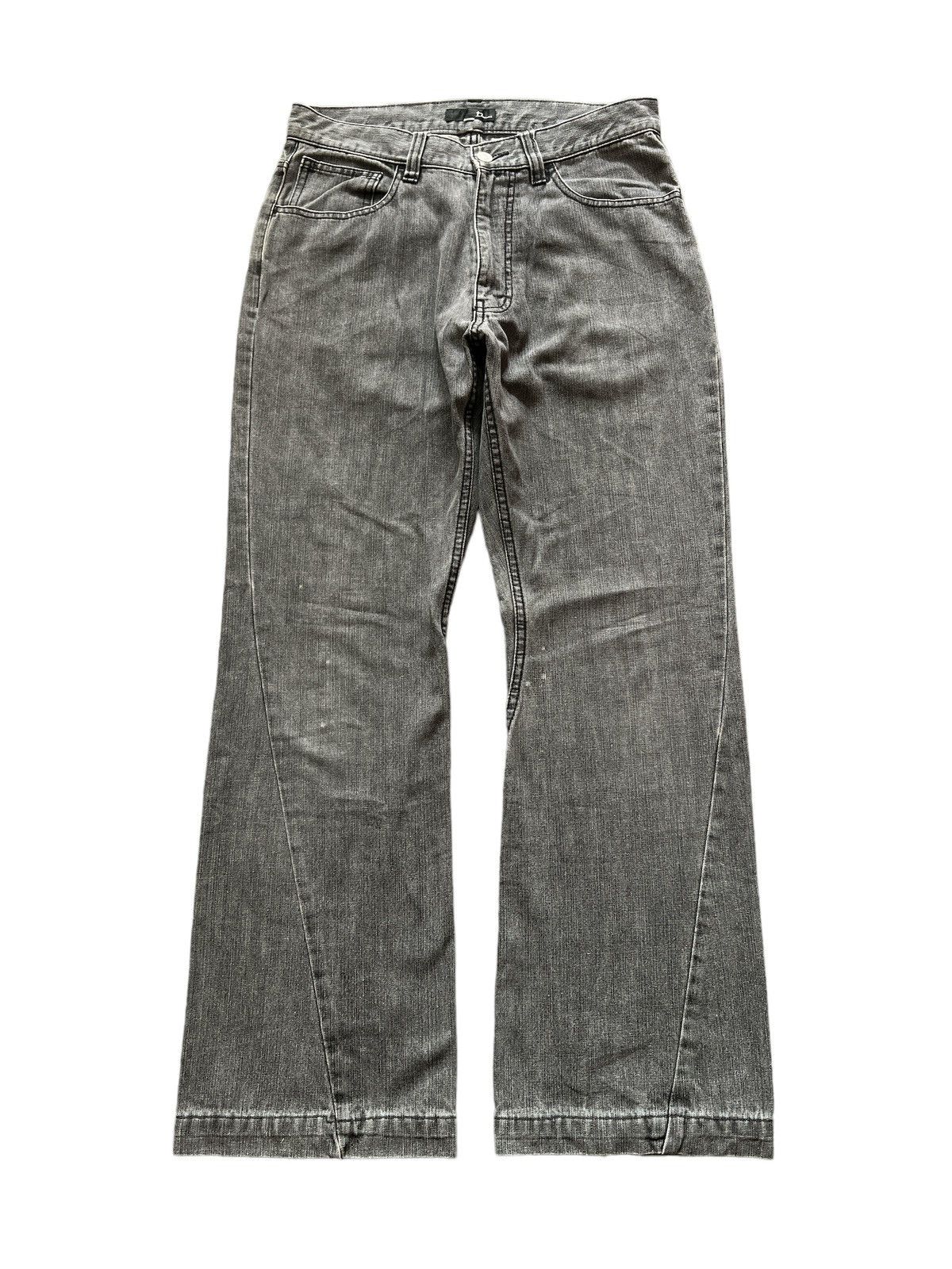 Japanese Brand × Vintage FLARED💥JAPAN BRAND TWIST DENIM PANT Size US 30 / EU 46 - 1 Thumbnail