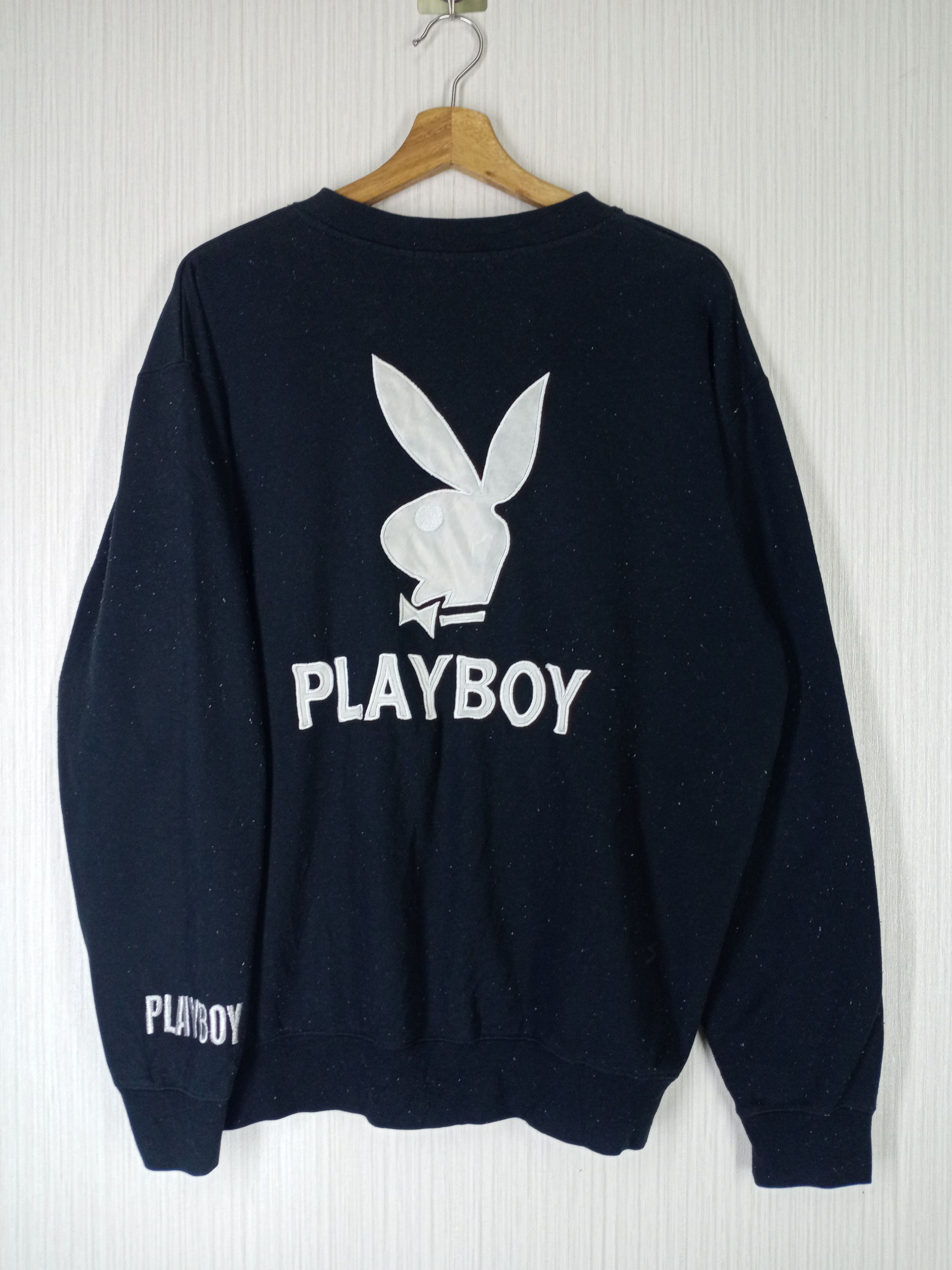 Playboy Rare Vintage Playboy Big Logo Embroidery Sweatshirt Size US L / EU 52-54 / 3 - 3 Thumbnail
