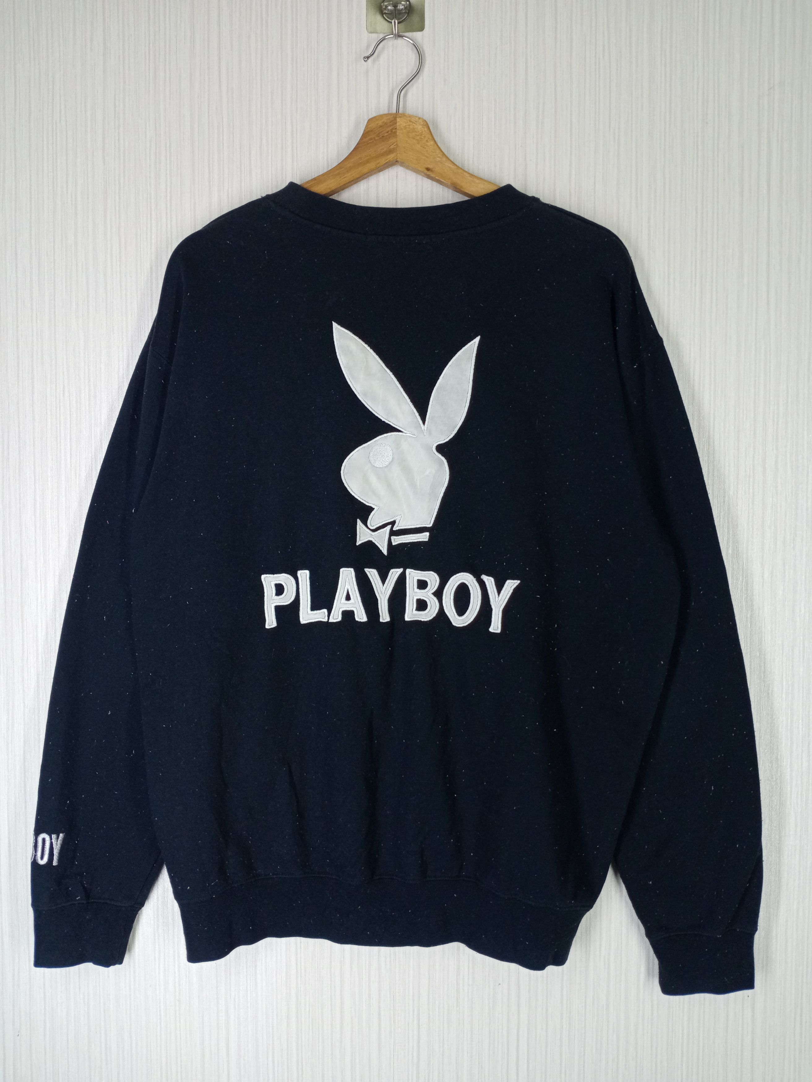 Playboy Rare Vintage Playboy Big Logo Embroidery Sweatshirt Size US L / EU 52-54 / 3 - 1 Thumbnail