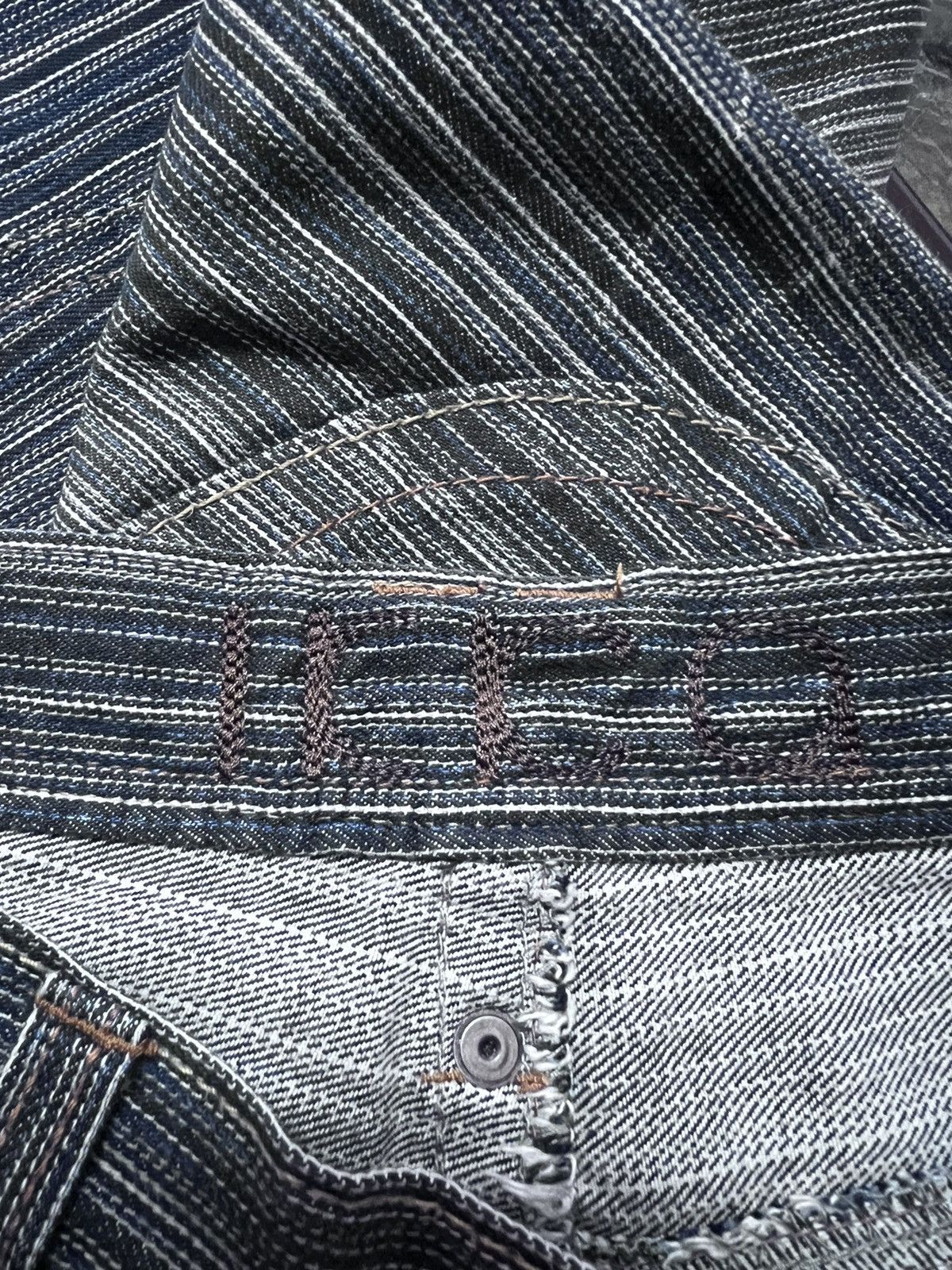 Japanese Brand × Vintage FLARED💥IKKA STRIPE DISTRESSED DENIM PANT Size US 28 / EU 44 - 7 Thumbnail