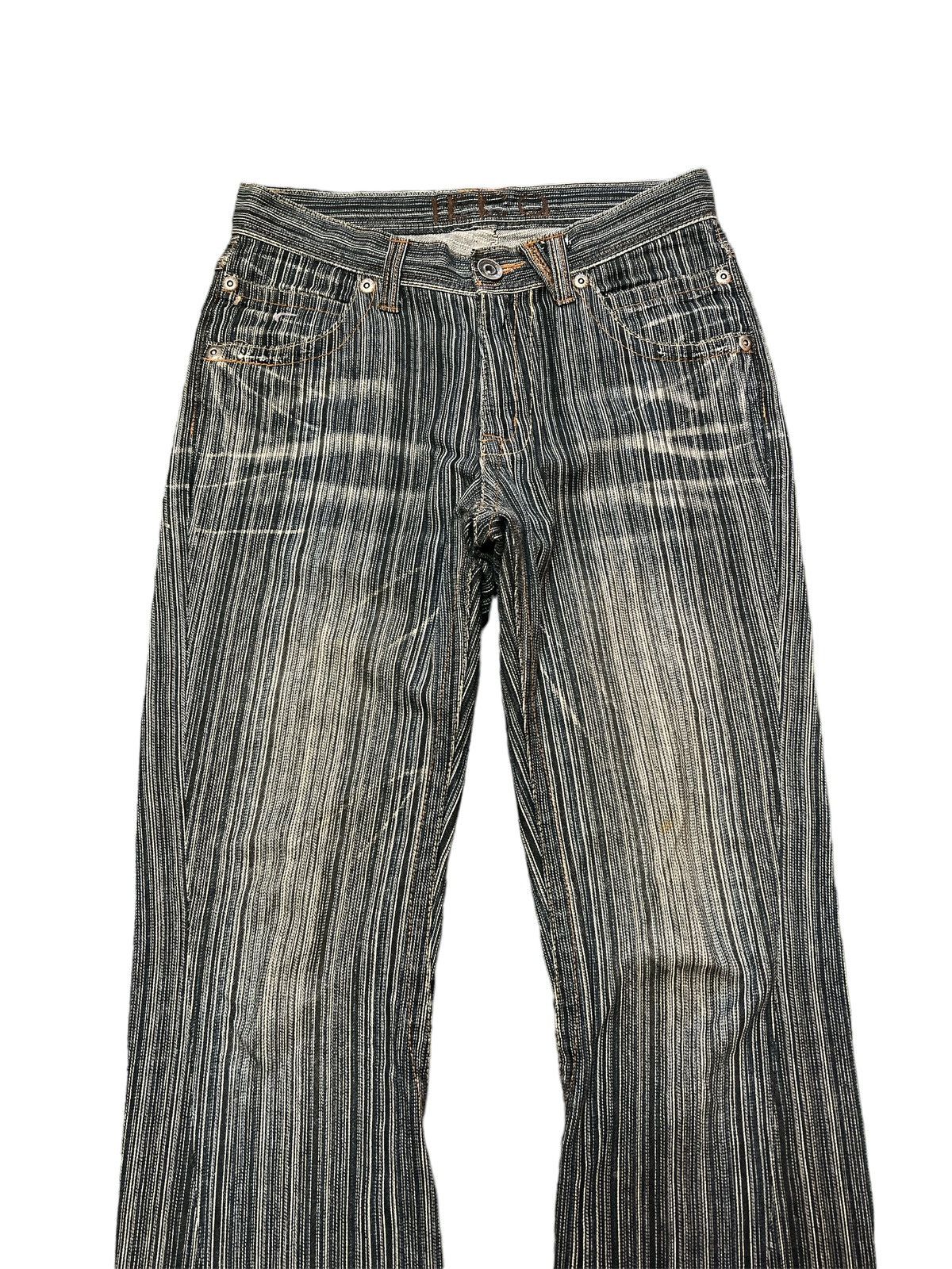 Japanese Brand × Vintage FLARED💥IKKA STRIPE DISTRESSED DENIM PANT Size US 28 / EU 44 - 3 Thumbnail