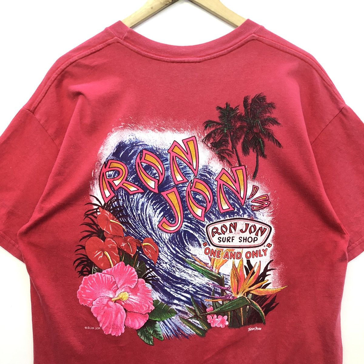 Ron Jon Surf Shop Vintage Faded Ron Jon One And Only Surfing Backhitt Shirt Size US L / EU 52-54 / 3 - 3 Thumbnail