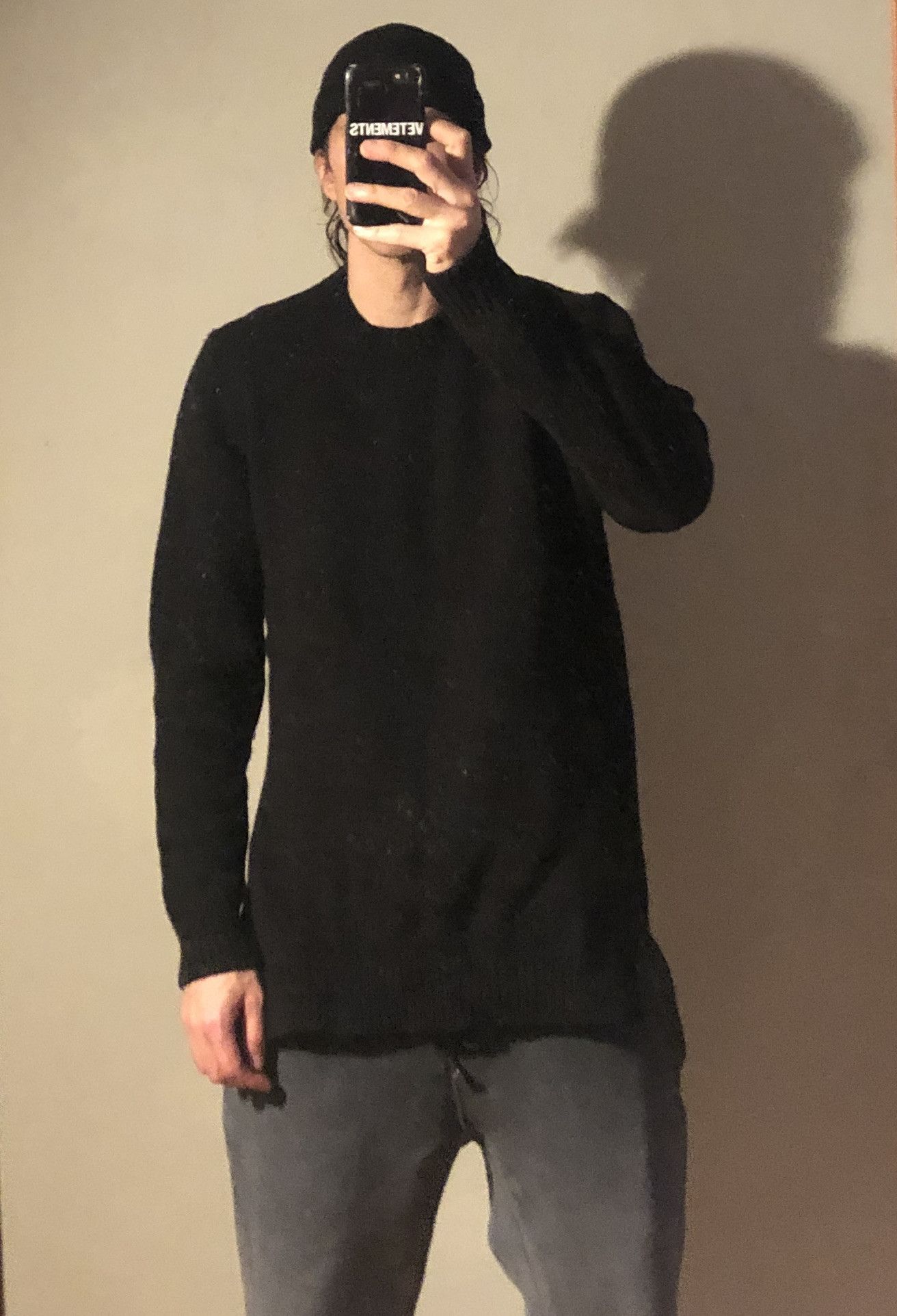 Comme des Garcons SHIRT Comme des Garçons Shirt side-slits, black wool sweater Size US M / EU 48-50 / 2 - 2 Thumbnail