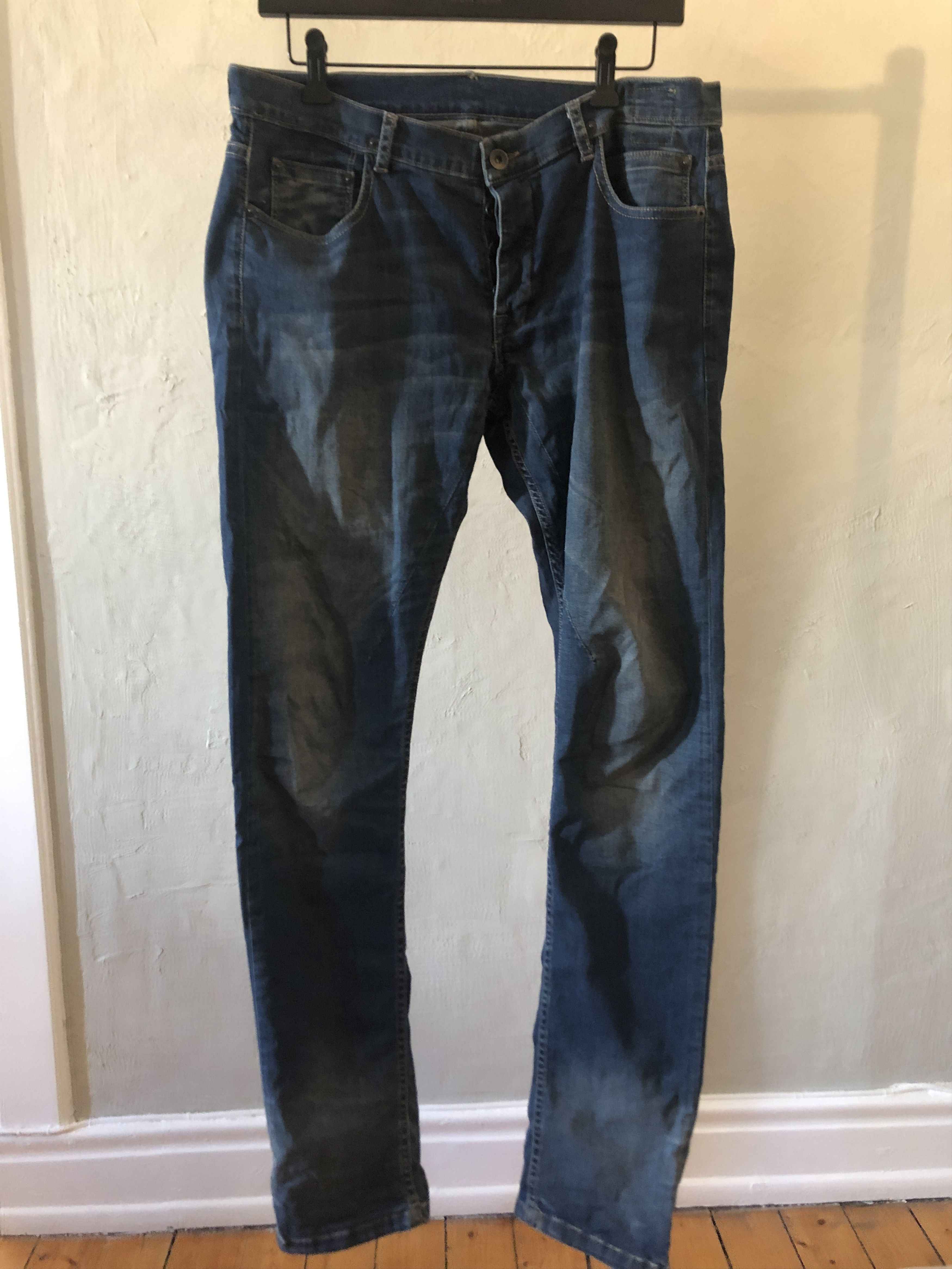 Rick Owens Drkshdw indigo blue, thin jeans
