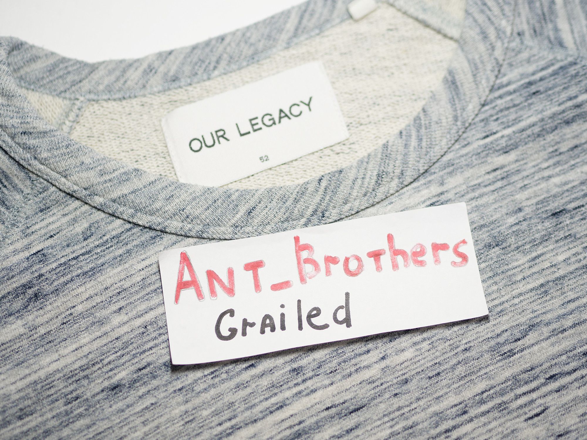 Our Legacy Our Legacy AW14 BLUE GREY MELANGE sweatshirt Size US XL / EU 56 / 4 - 6 Thumbnail