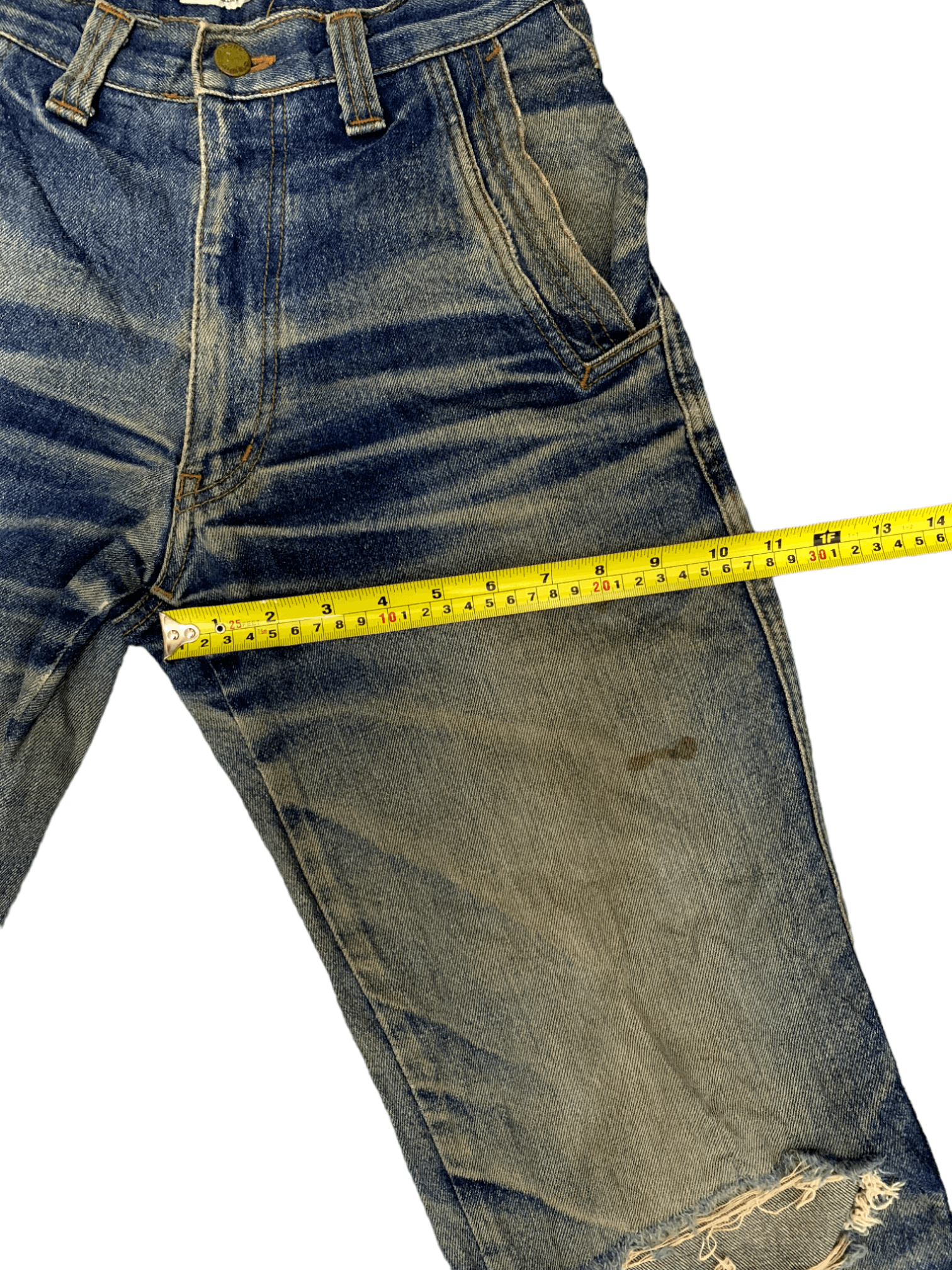 Japanese Brand Vintage Japanese Brand Mud Wash Distressed Jeans Size US 26 / EU 42 - 15 Thumbnail