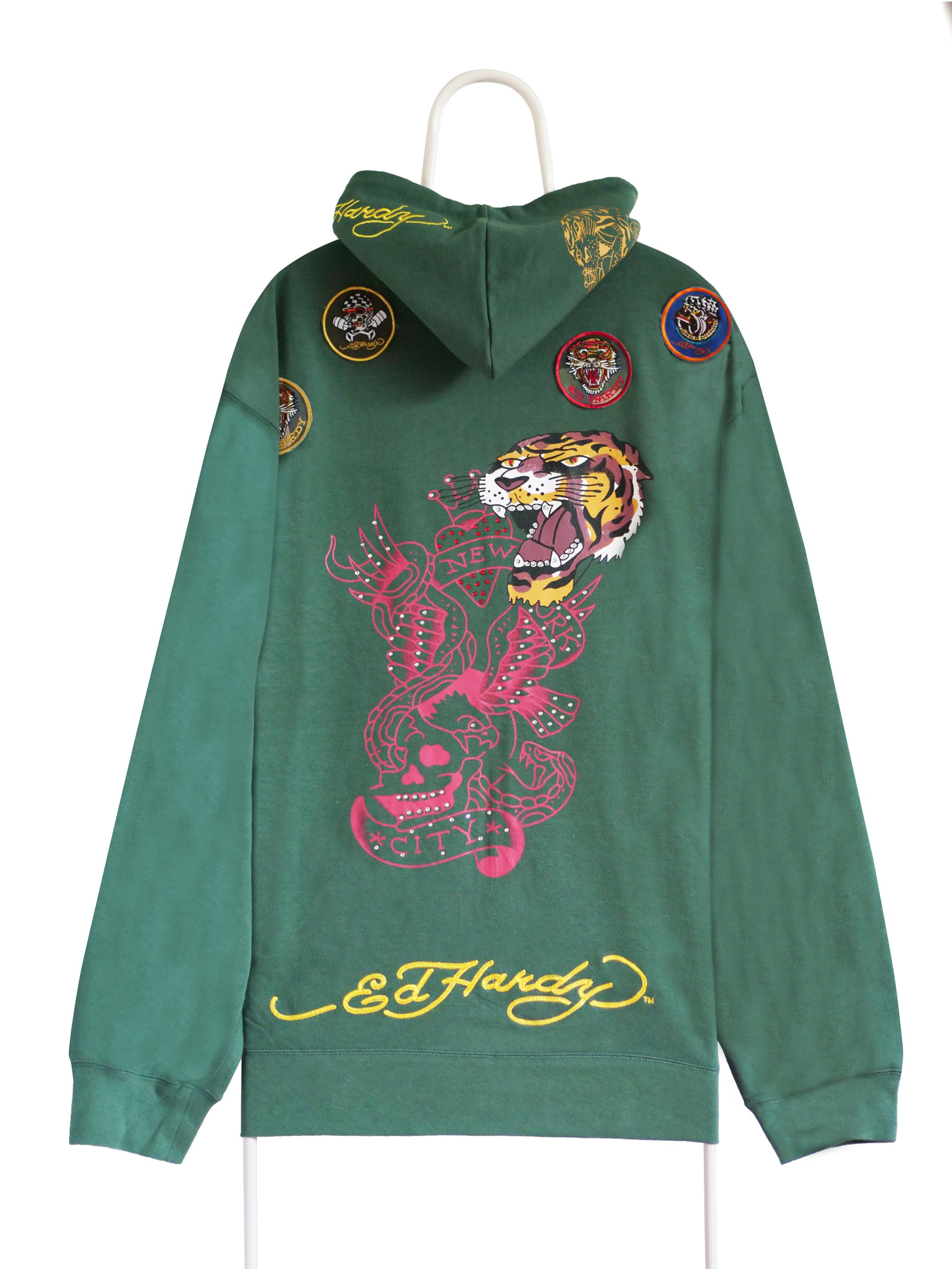 Ed Hardy Ed Hardy by Christian Audigier zip tiger hoodie Size US XXL / EU 58 / 5 - 1 Thumbnail