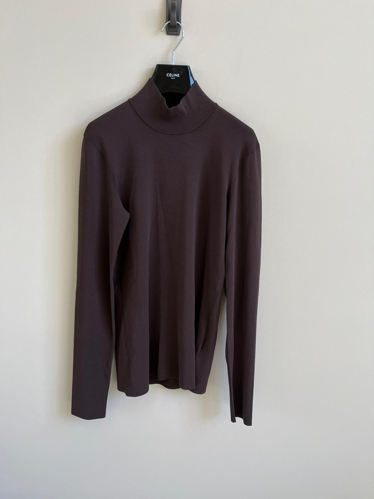 image of Bottega Veneta High Neck Pullover In Burgundy Color in Light Chocolate, Men's (Size Large)