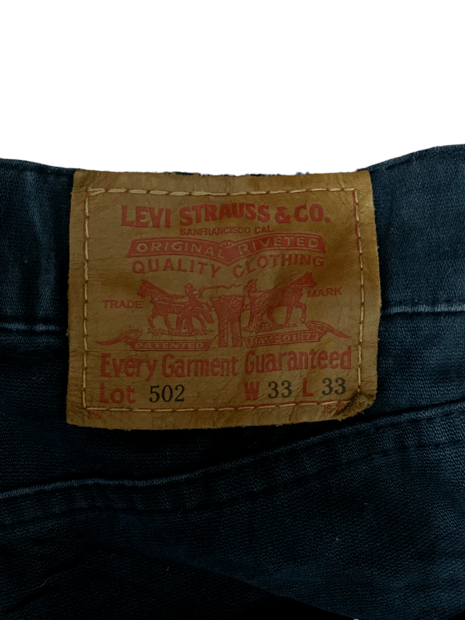 Levi's × Levi's Vintage Clothing Vintage 90s Levis 502 Loose Black Jeans Size US 29 - 8 Thumbnail
