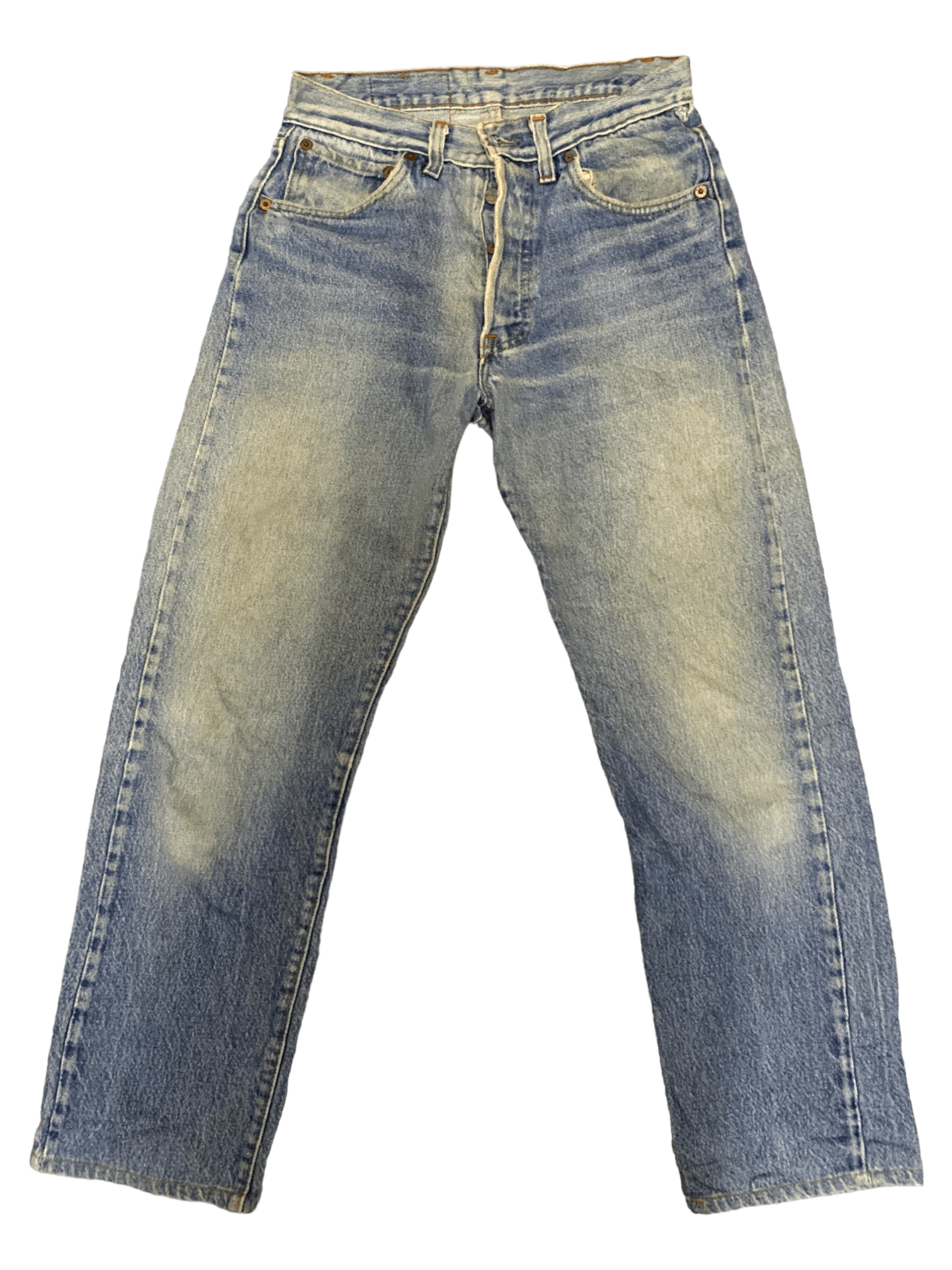 image of Distressed Denim x Levis Vintage 90's Levis Button Fly Classic American Style Jeans in Blue (Size 2