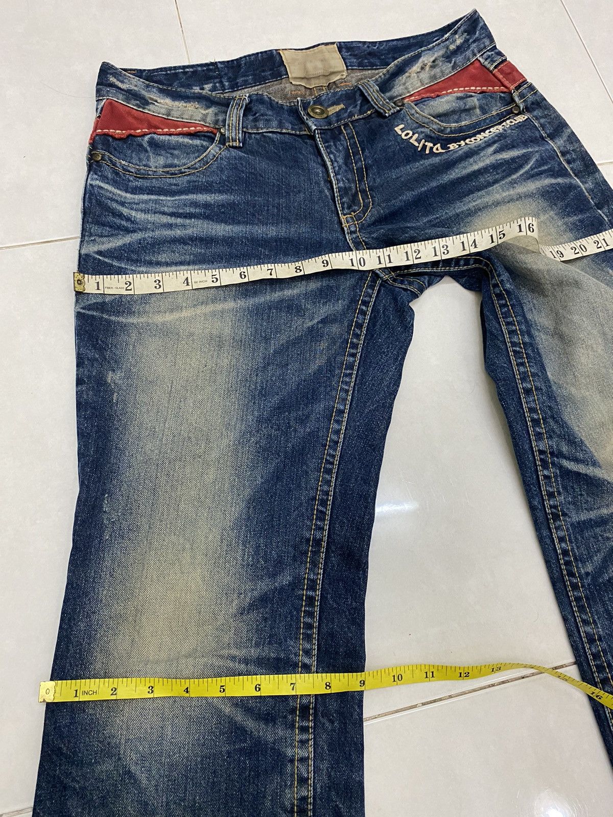 Hysteric Glamour × Japanese Brand Japanese Brand Lolita Fade Denim Pants Size US 33 - 11 Thumbnail