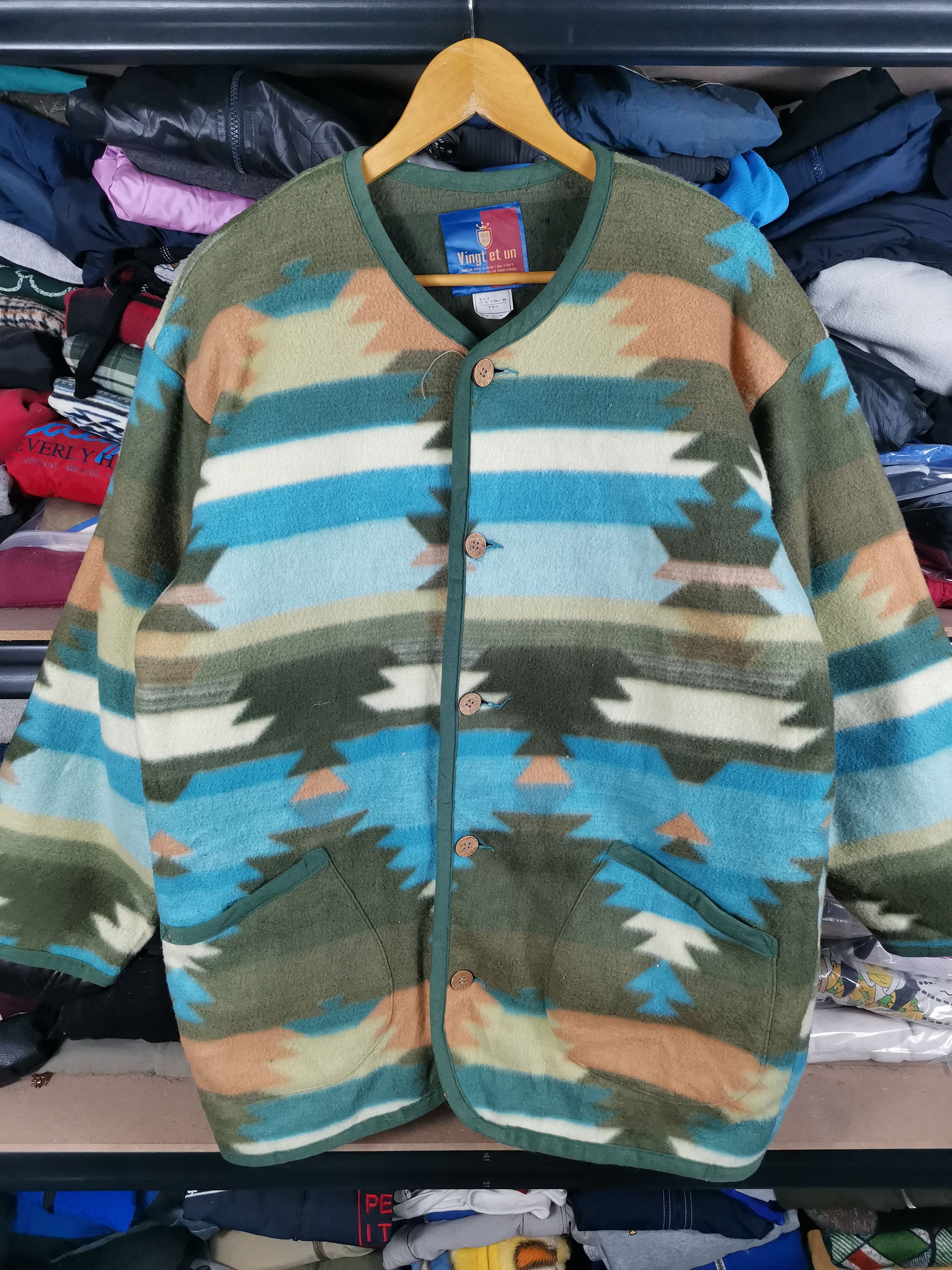 Japanese Brand Vintage Japanese Navajo Jacket Vingt Et Un Size US L / EU 52-54 / 3 - 1 Thumbnail