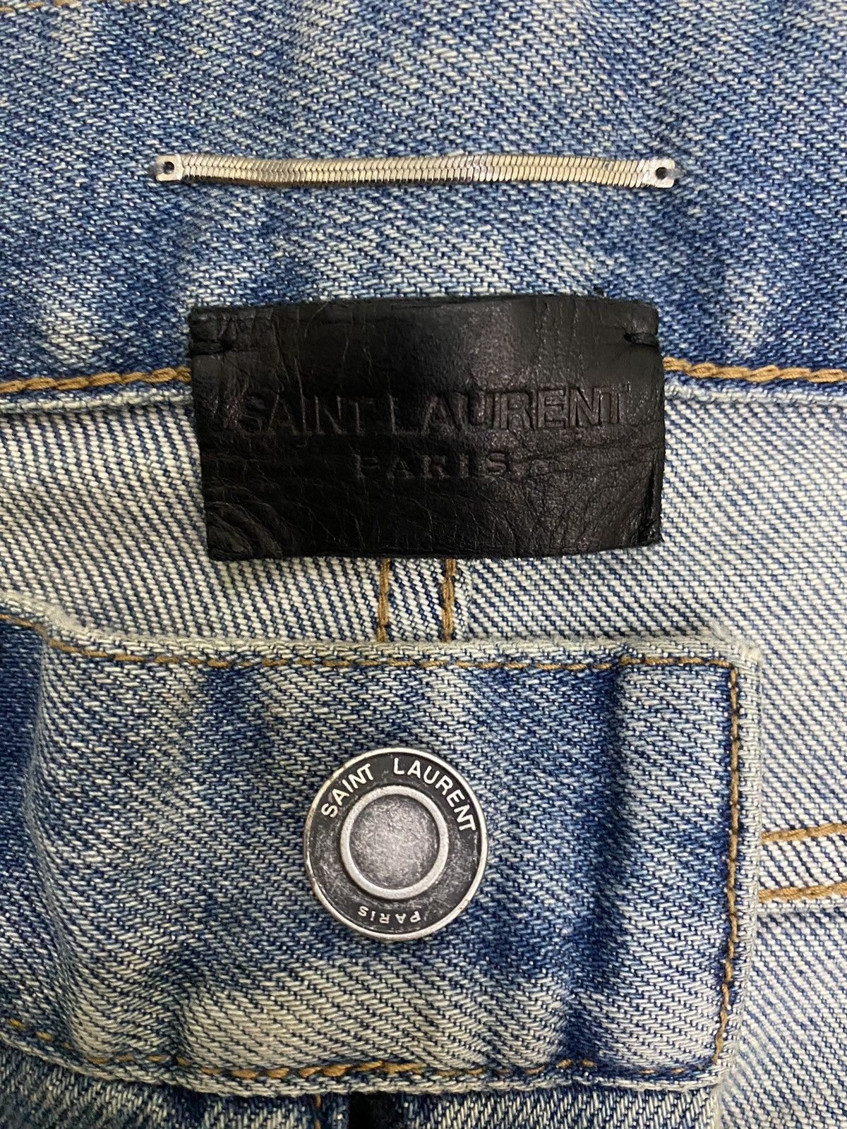 Saint Laurent Paris Saint Laurent Distressed Style Denim Pant Size US 29 - 9 Thumbnail