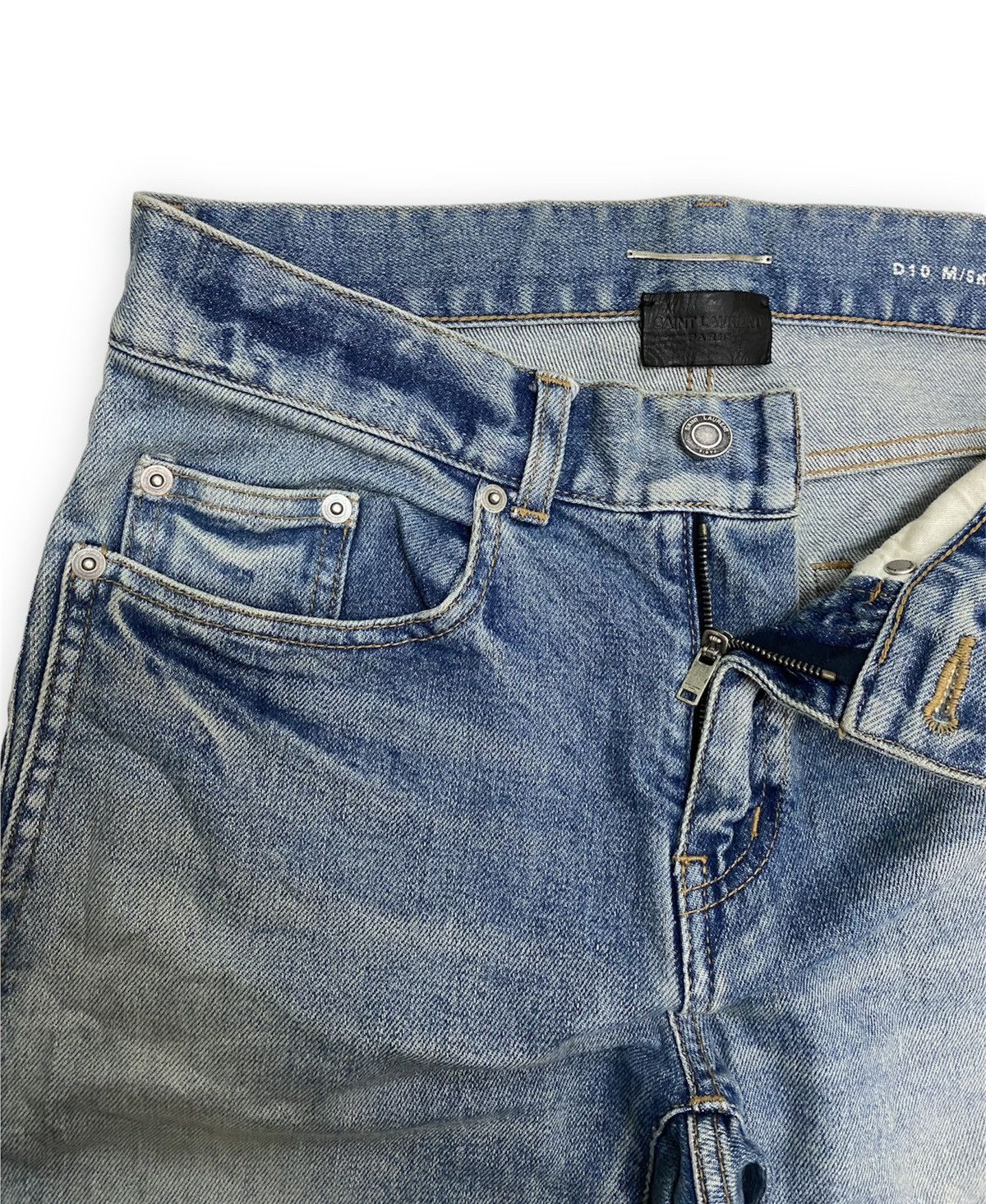 Saint Laurent Paris Saint Laurent Distressed Style Denim Pant Size US 29 - 8 Thumbnail