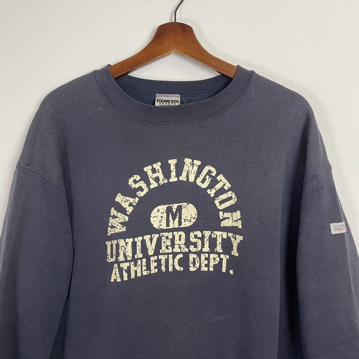 Edwin Vintage 90s Edwin University Crewneck Sweatshirt Size US L / EU 52-54 / 3 - 4 Thumbnail
