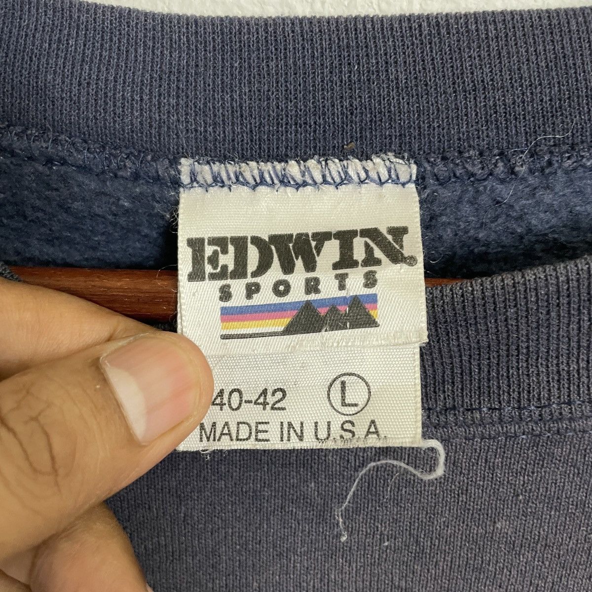 Edwin Vintage 90s Edwin University Crewneck Sweatshirt Size US L / EU 52-54 / 3 - 6 Thumbnail