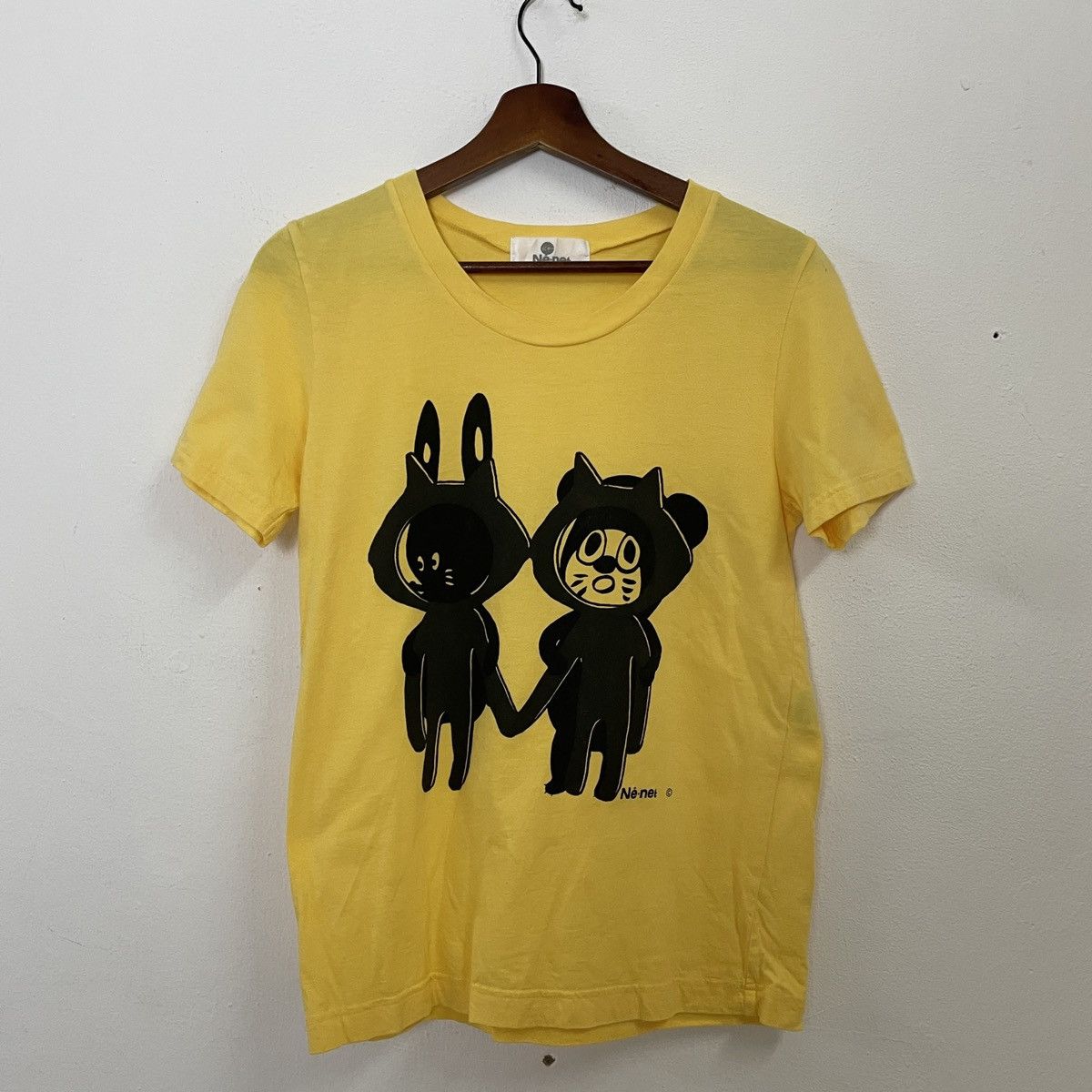 Vintage Ne-net By Issey Miyake Big Logo Shirt Sleeve Tee
