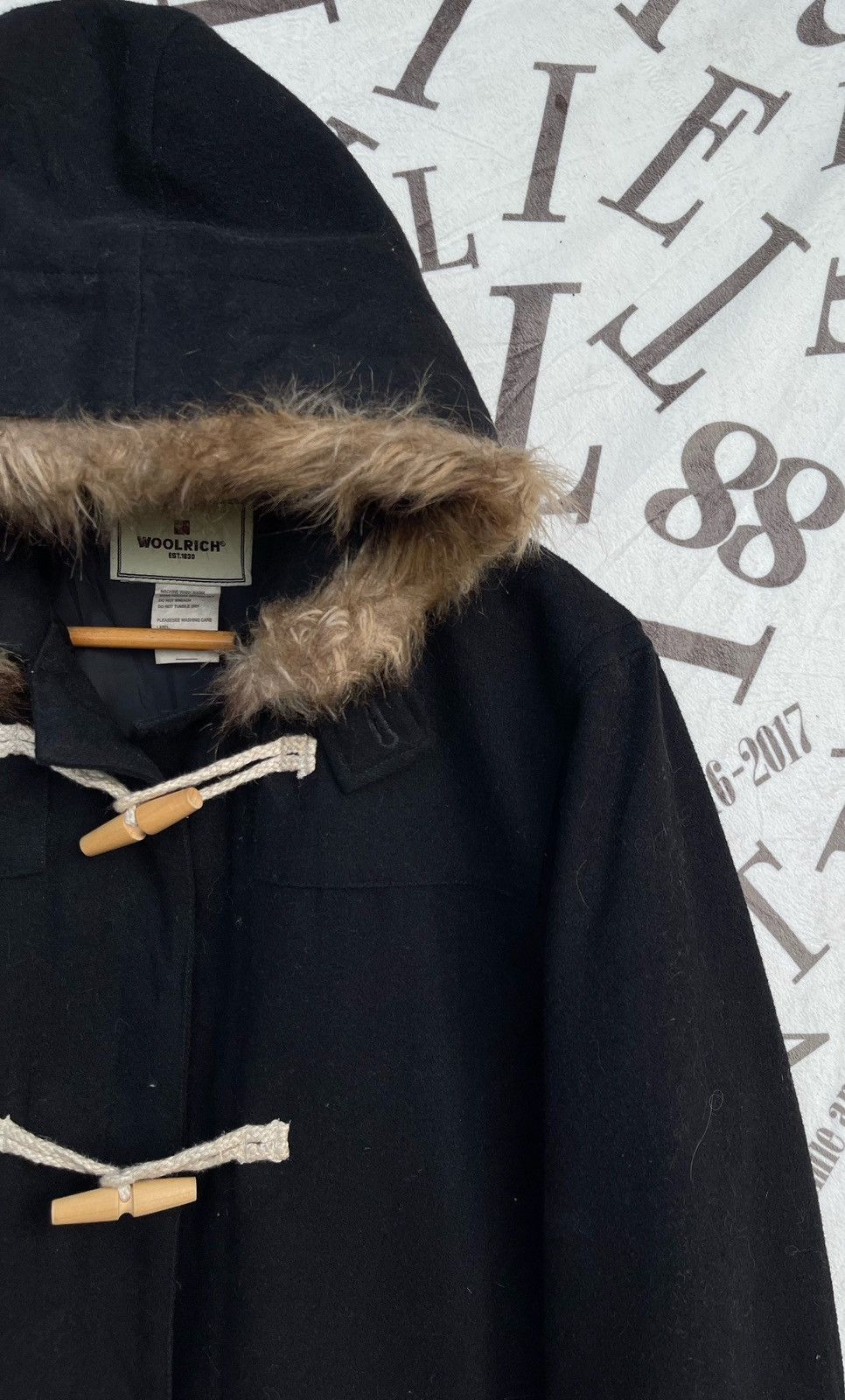 Woolrich Woolen Mills VINTAGE WOOLRICH DUFFLE JACKET WITH FAUX FUR HOOD Size US XL / EU 56 / 4 - 8 Thumbnail