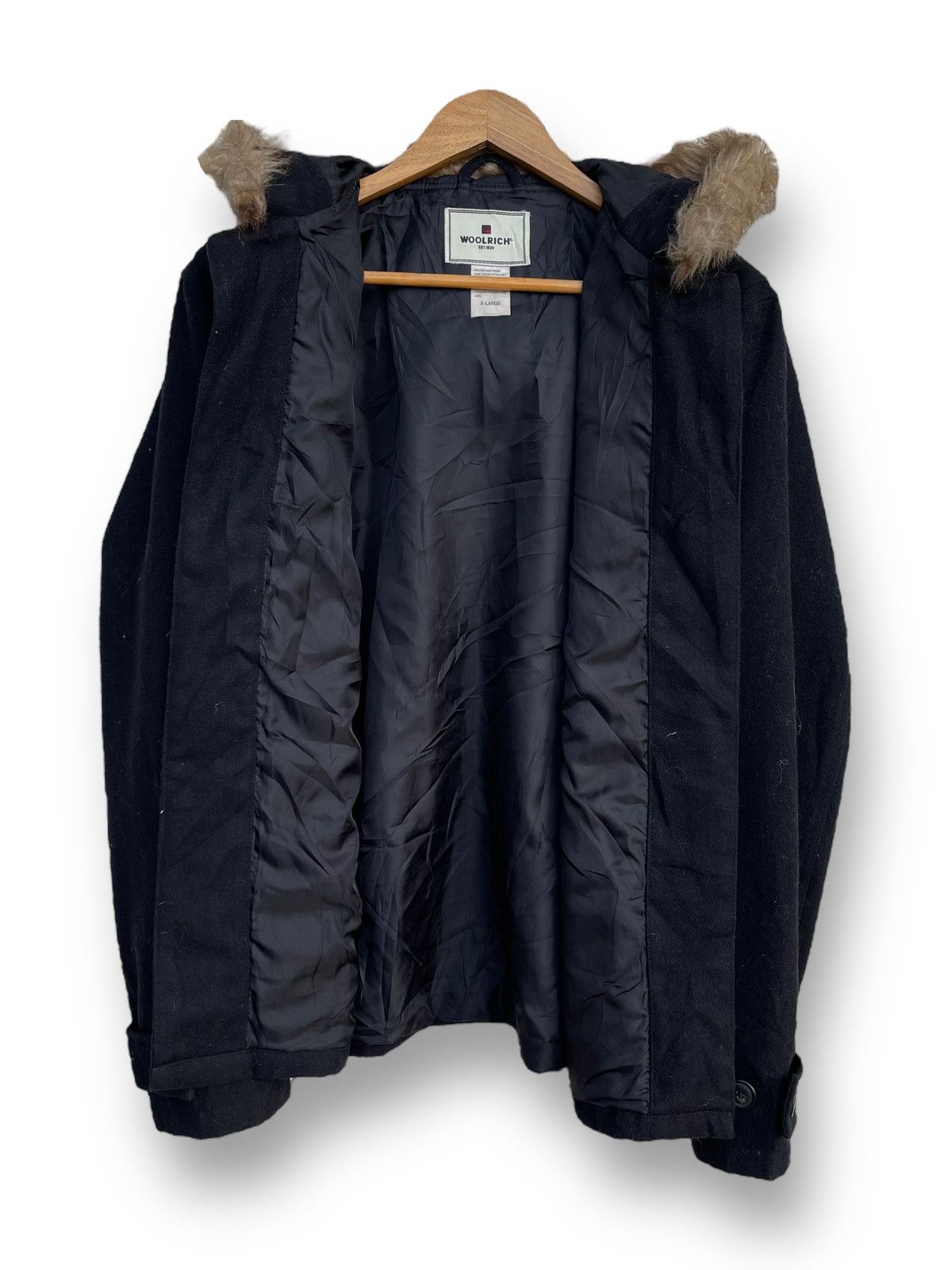 Woolrich Woolen Mills VINTAGE WOOLRICH DUFFLE JACKET WITH FAUX FUR HOOD Size US XL / EU 56 / 4 - 6 Thumbnail