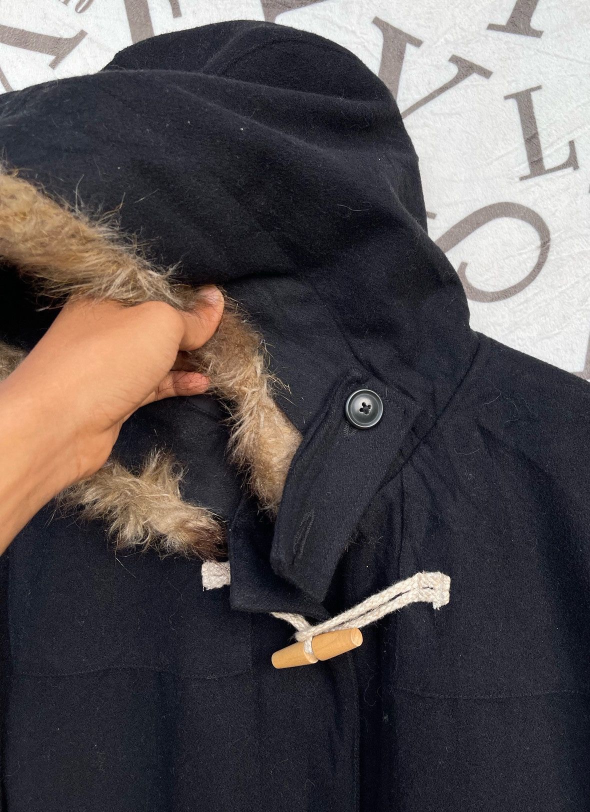 Woolrich Woolen Mills VINTAGE WOOLRICH DUFFLE JACKET WITH FAUX FUR HOOD Size US XL / EU 56 / 4 - 12 Thumbnail